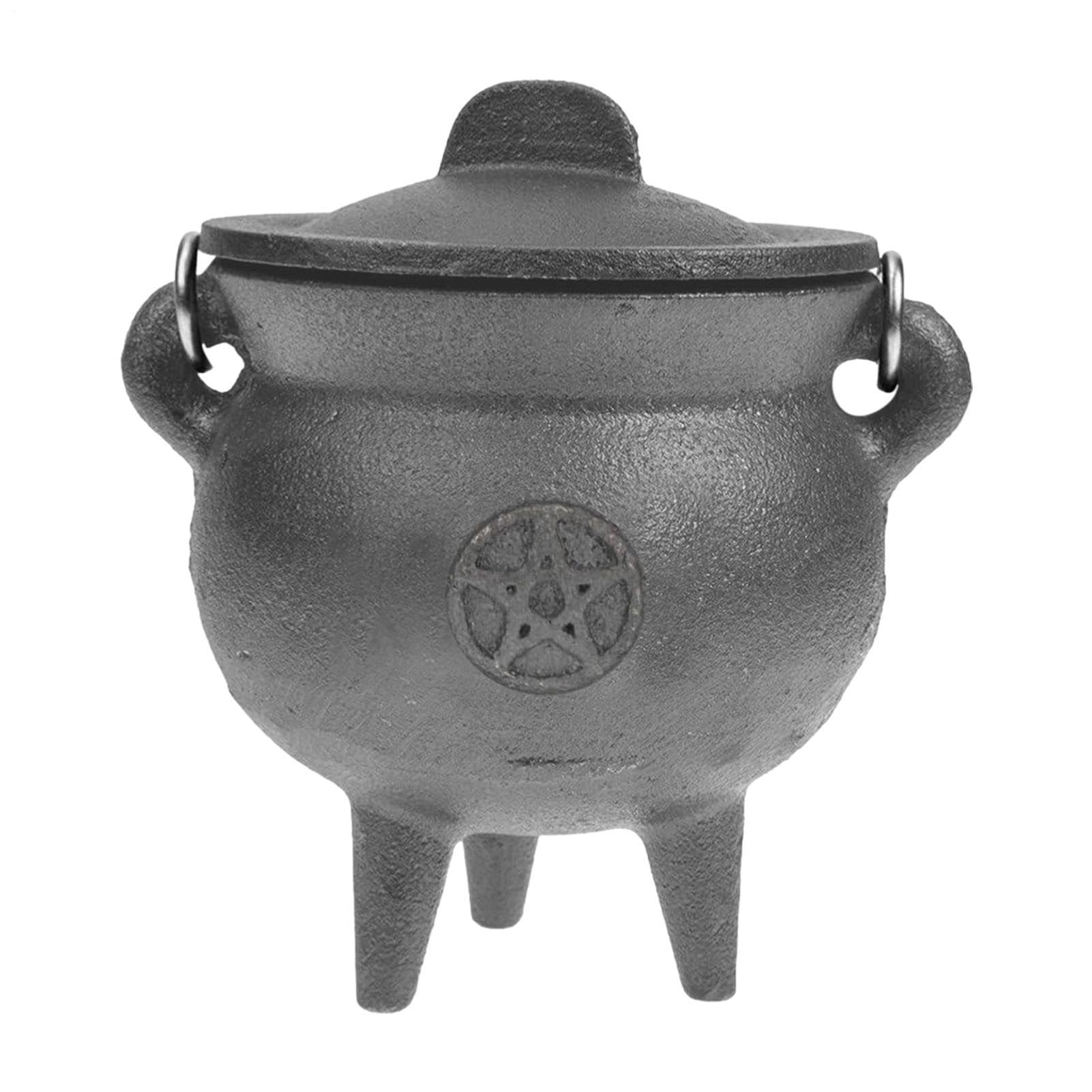 Hervidor de caldero negro grande y cubo para mago como adorno de Halloween