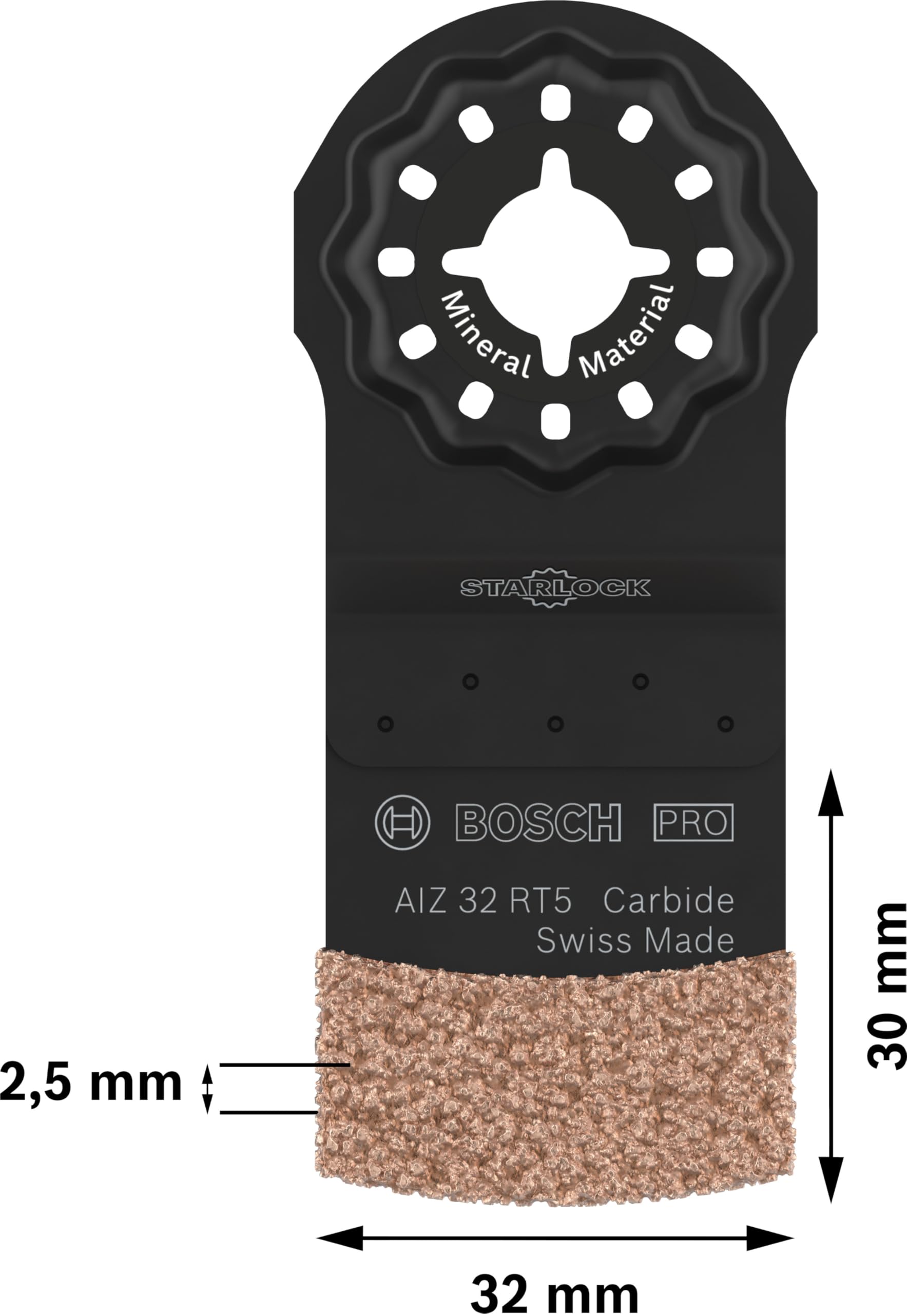 Bosch 1x Brzeszczot PRO Multi Material AIZ 32 RT5 do narzędzia wielofunkcyjnego (do Moździerz, Gazobeton, Szerokość 32 mm, Professional Akcesoria Narzędzie wielofunkcyjne)