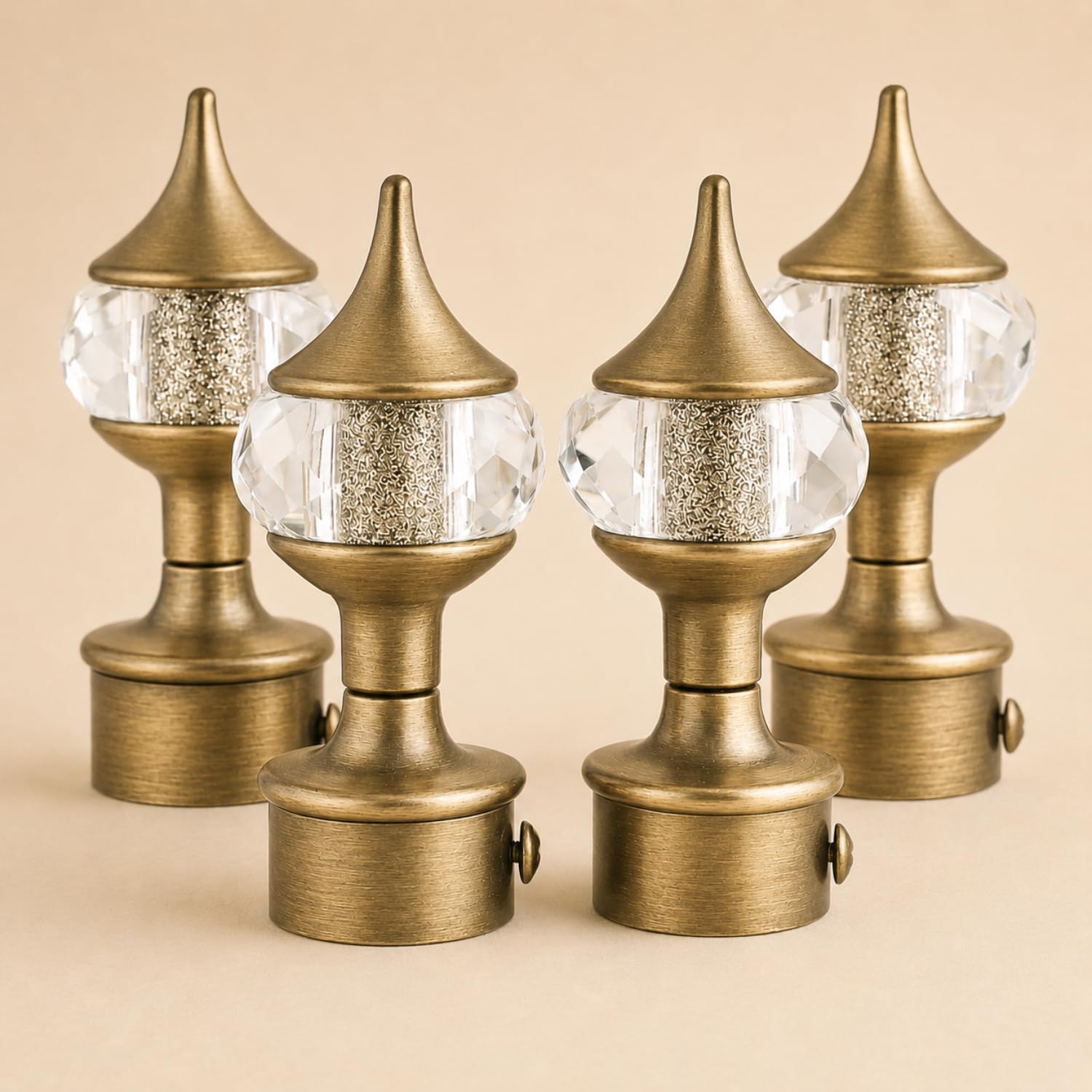 Elite Premium Chrome Silver Diamond 1 Inch Curtain Rod End Cap – Elegant Decorative Rod Finial for Window Drapes, Smooth Finish, Durable & Stylish, Perfect for Home & Office Décor 4pcs (Chrome Silver) — Amazon image 15