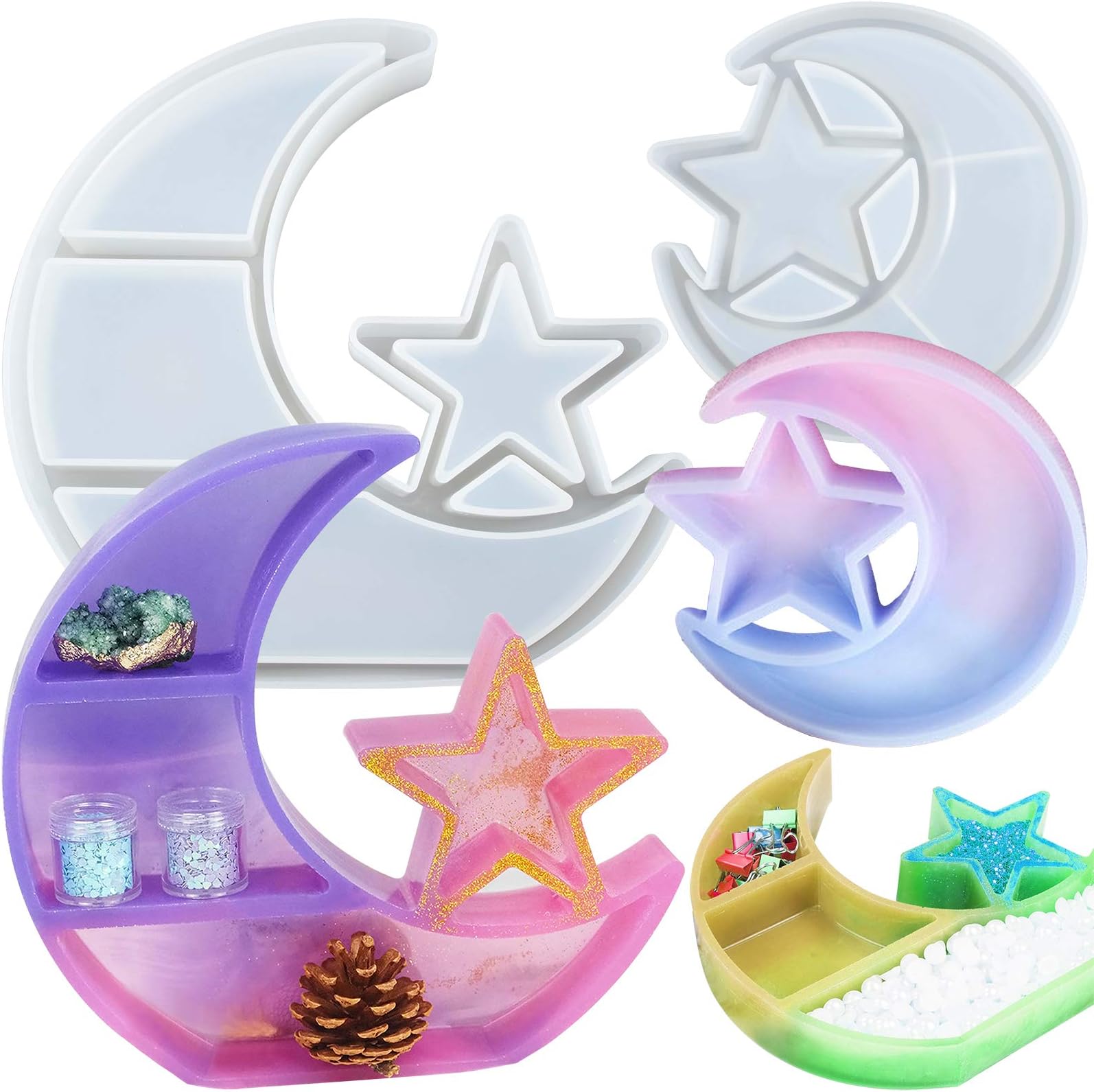 Crescent Moon Shelf Molds Set