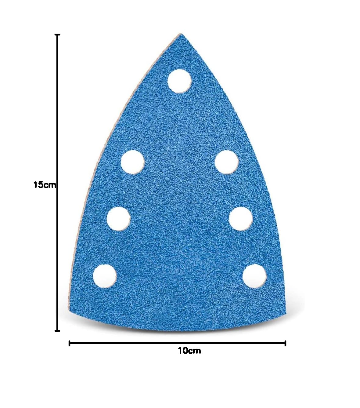 MENZER Blue papeles de lija 150 x 100 mm, 7 agujeros (25 pz.) G36 | p. Lijadoras delta, Corindón de circonio, soporte de gancho y bucle