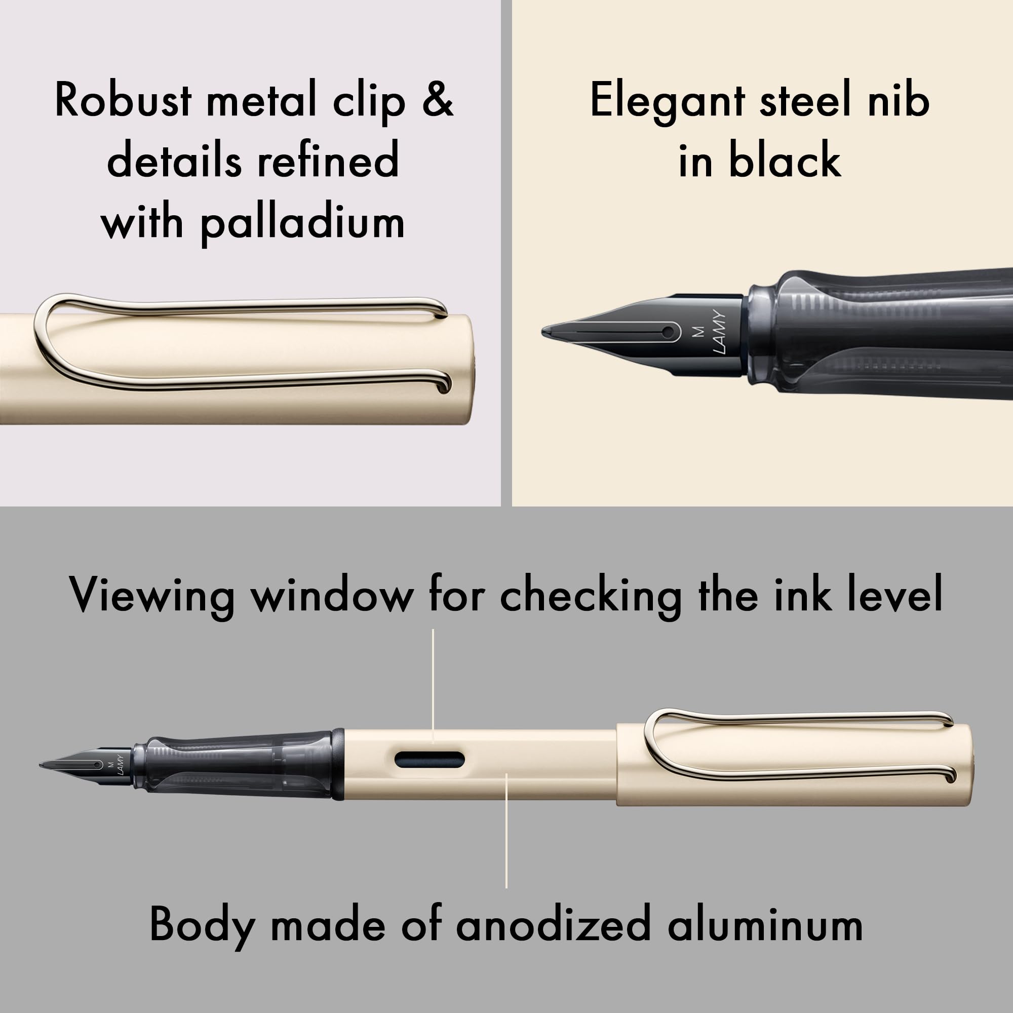 Amazon | Lamy LX 万年筆 アルミニウム パラジウム | 万年筆 | 文房具