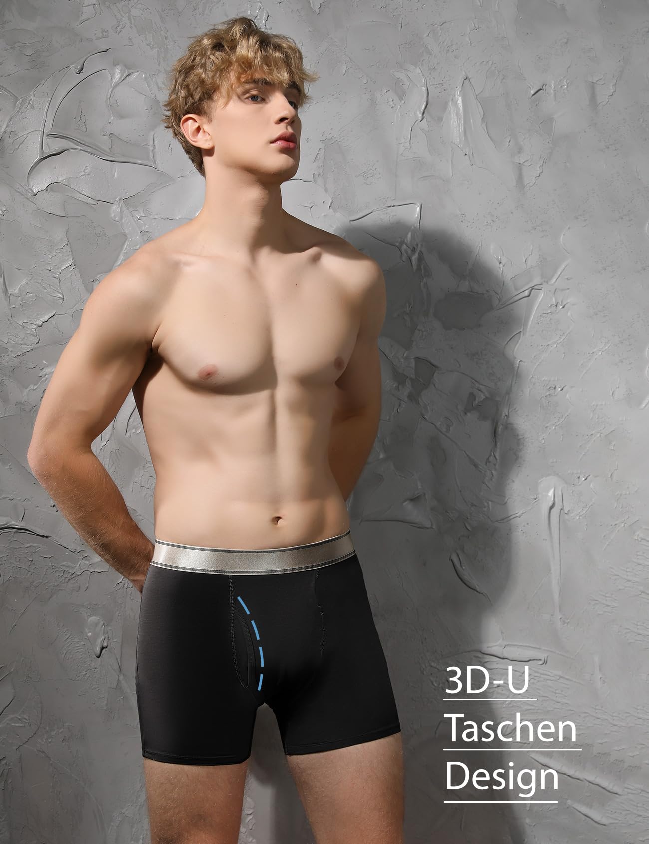 Carer 3er-Pack Baumwoll-Inkontinenz Pants für Männer, 150ml Saugfähigkeit Waschbare Wiederverwendbare Auslaufsichere Boxershorts Atmungsaktiv, Schwarz Größe XL