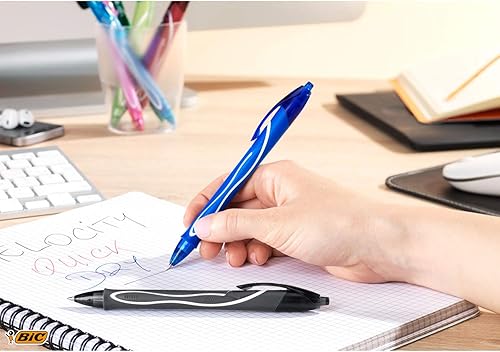 Miniatura 6 de Bic RGLCGP21-BLK Gel-ocity - Bolígrafo de gel retráctil de secado rápido, 44; negro, paquete de 2