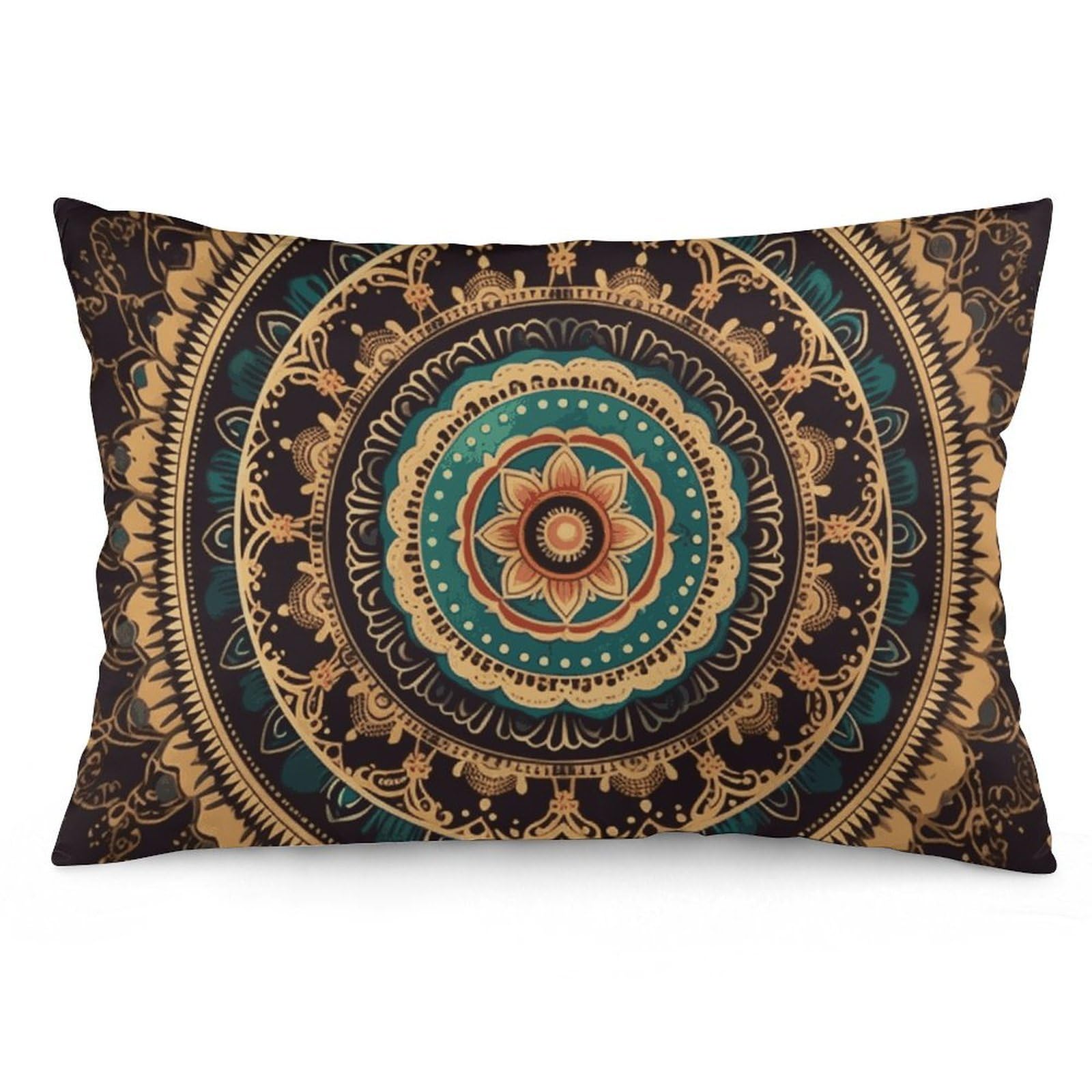 NONHAI 2 Pack Pillow Cases for Hair and Skin, Soft Breathable Pillow Case Covers with Hidden Zipper, Mandala Pillowcase 12 "x20 Pillow Covers for Sleeping Gift