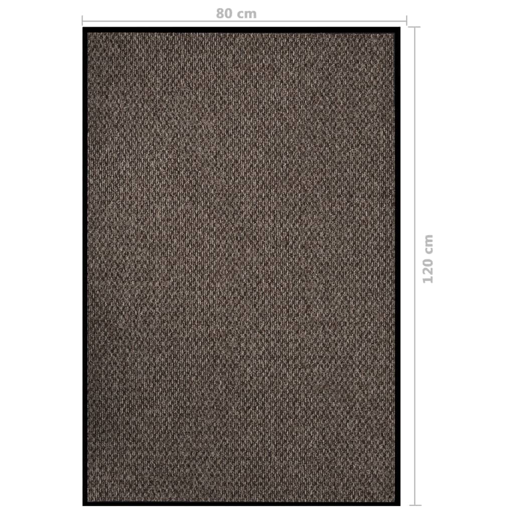 Zerbino beige, 80 x 120 cm, in resistente tappeto con base in vinile antiscivolo, robusto paraspruzzi per corridoio, ingresso e terrazza coperta
