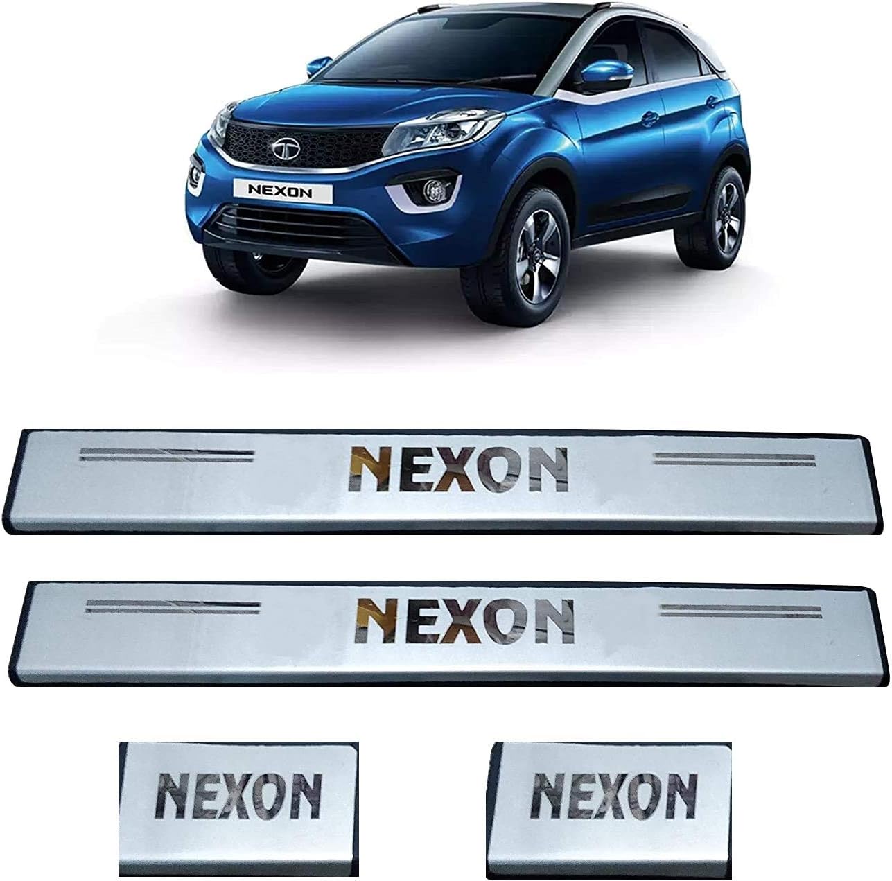 SARTE NonLed Stainless Steel Door Sill Plates/Foot Steps Scuff Plates