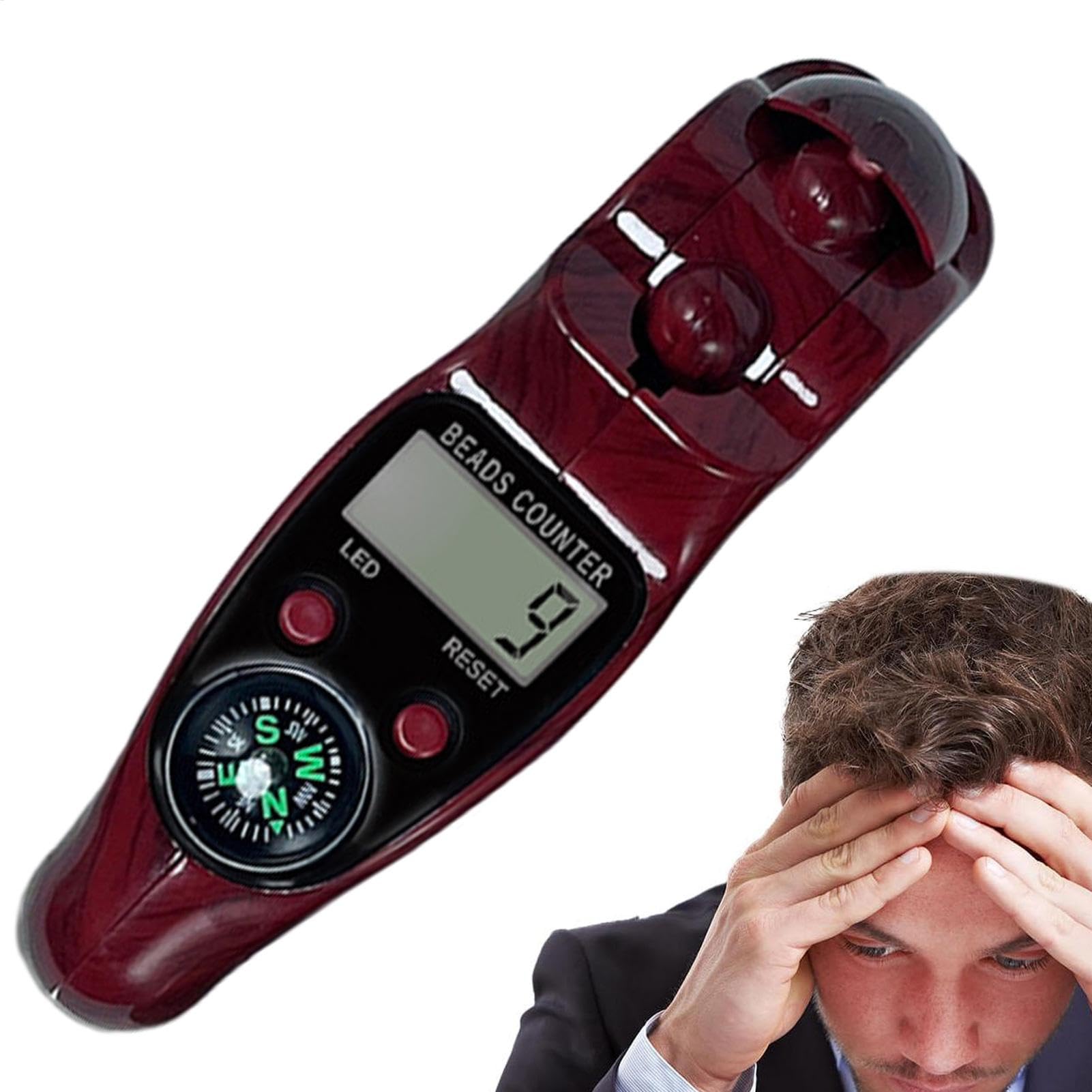 Digital Prayer Beads Counter - Rotating Beads Digital Counte | Handheld Counter with Compass |Rotating Digital Counter with Compass | Portable Prayer Beads Counter for Meditation, Relaxation