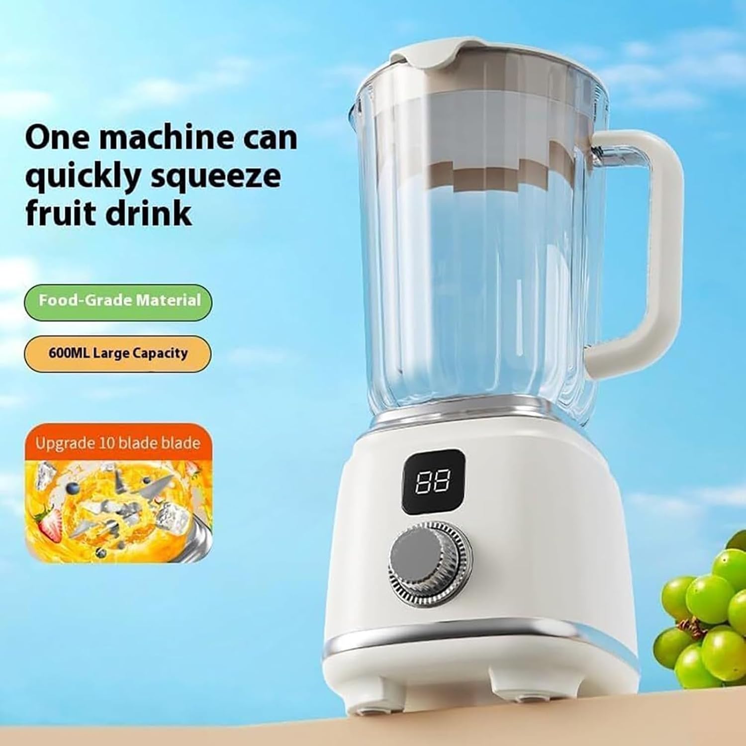 Cold Press Juicer Machines, Self-Feeding Automatic Slow Masticating Juicer With Wide Feed Chute For Whole Fruits And Vegetables, High Juice Yield, Easy To Clean(Black)