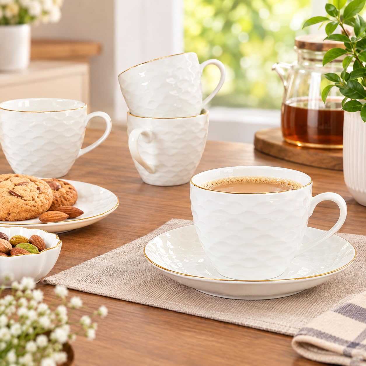 Femora Gold Line Tea Cups - Set of 6 -5