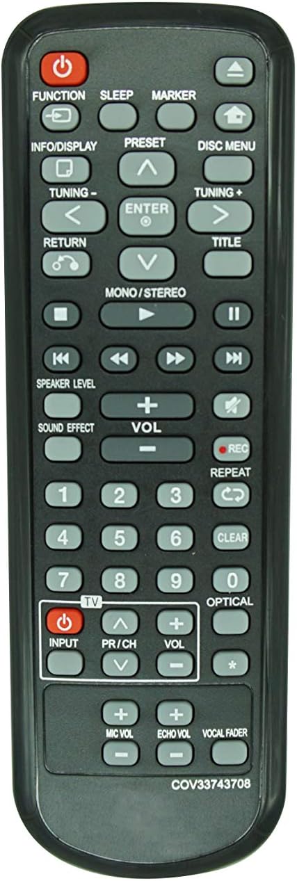 Replacement Remote Control for LG LHD675 LHD675BG LHD677 LHD756 LHD756W LHD427 5.1Ch DVD Home Theater System