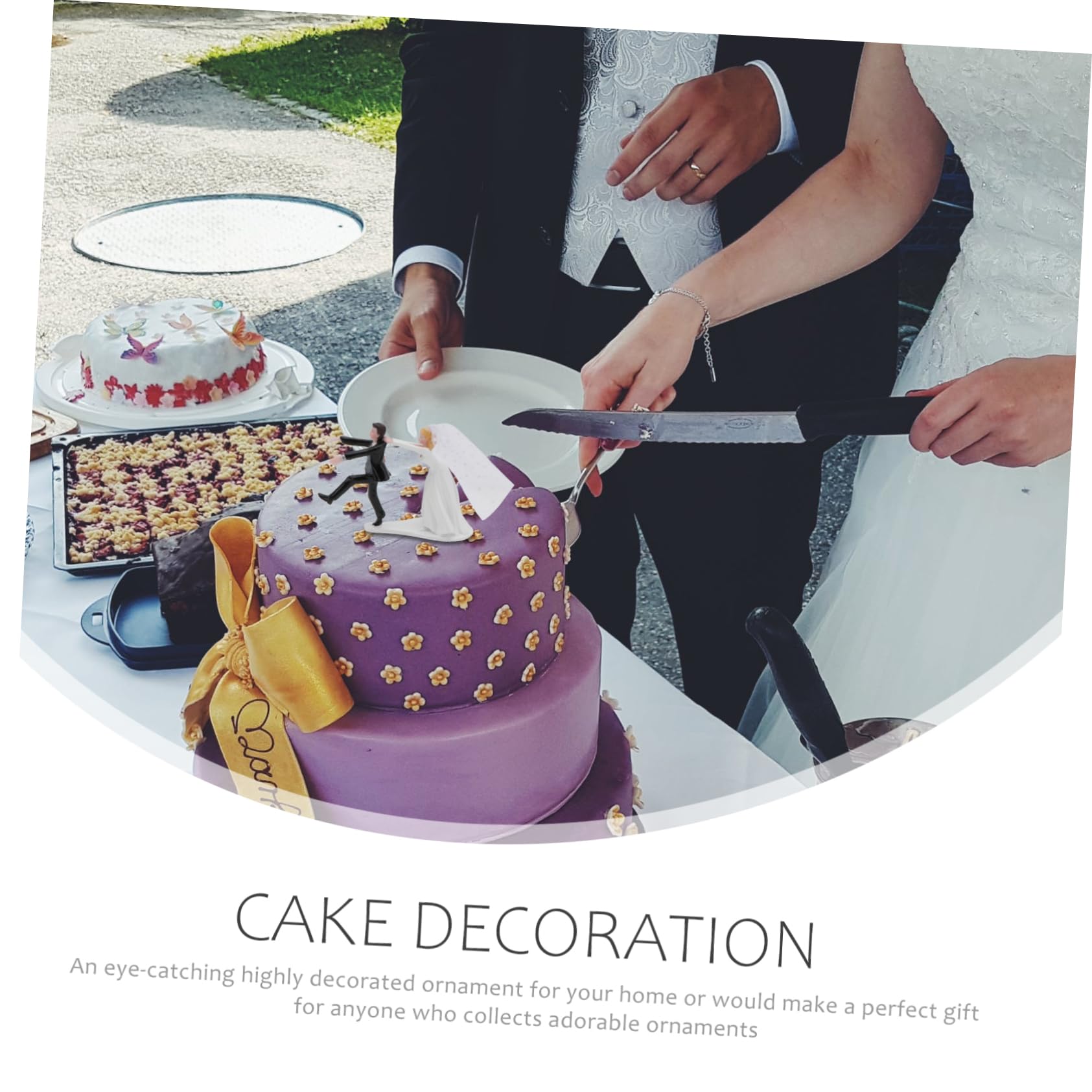 Ciieeo 2 Stk Kuchenpuppe Kuchen Dekorative Puppe Braut Bräutigam Statue Hochzeitspaarfiguren Hochzeitstorte- Braut Bräutigam Figuren Entzückende Puppe Gefälscht Colorful Harz