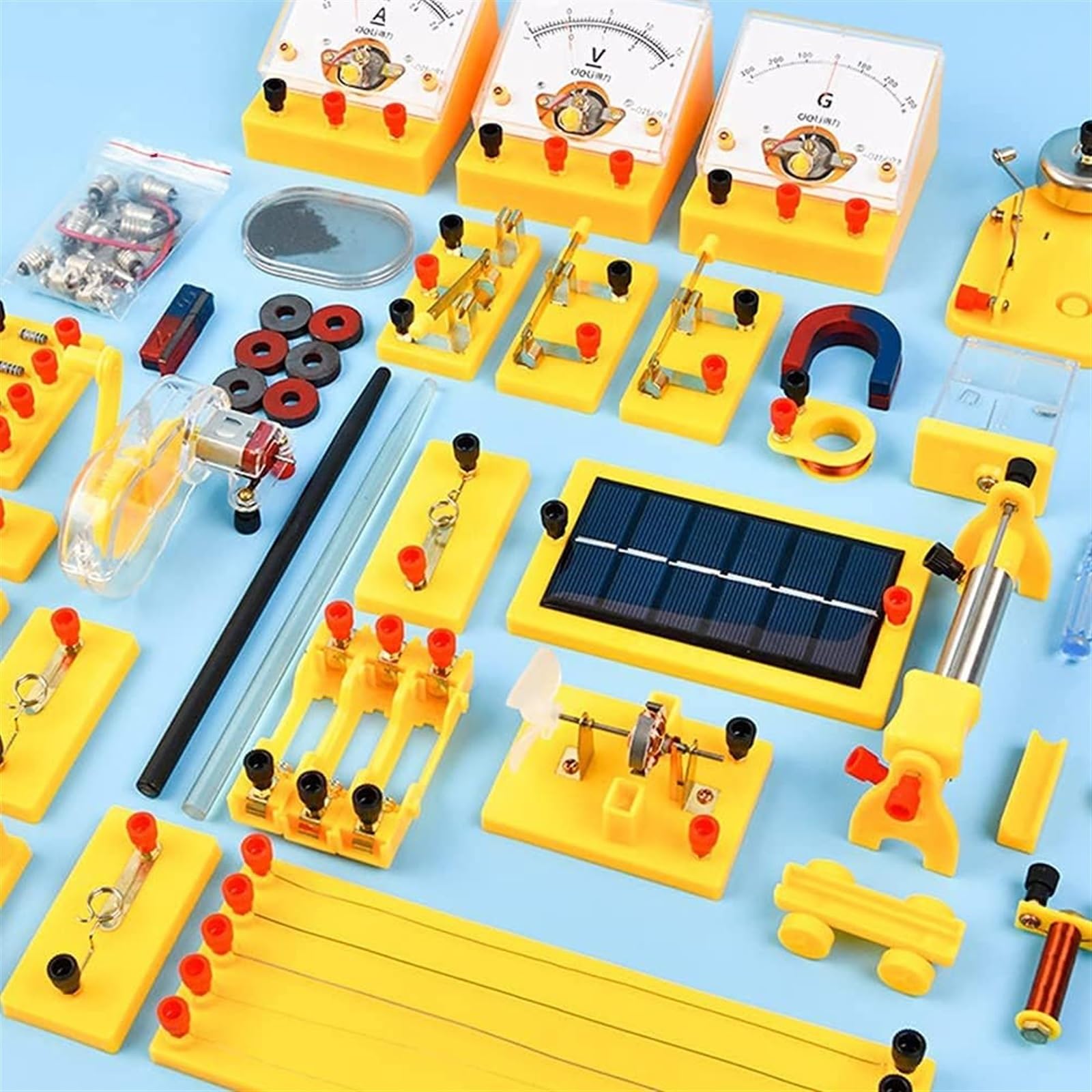 48-teilige Experimentierbox For Elektromagnetische Schaltkreise, Physik