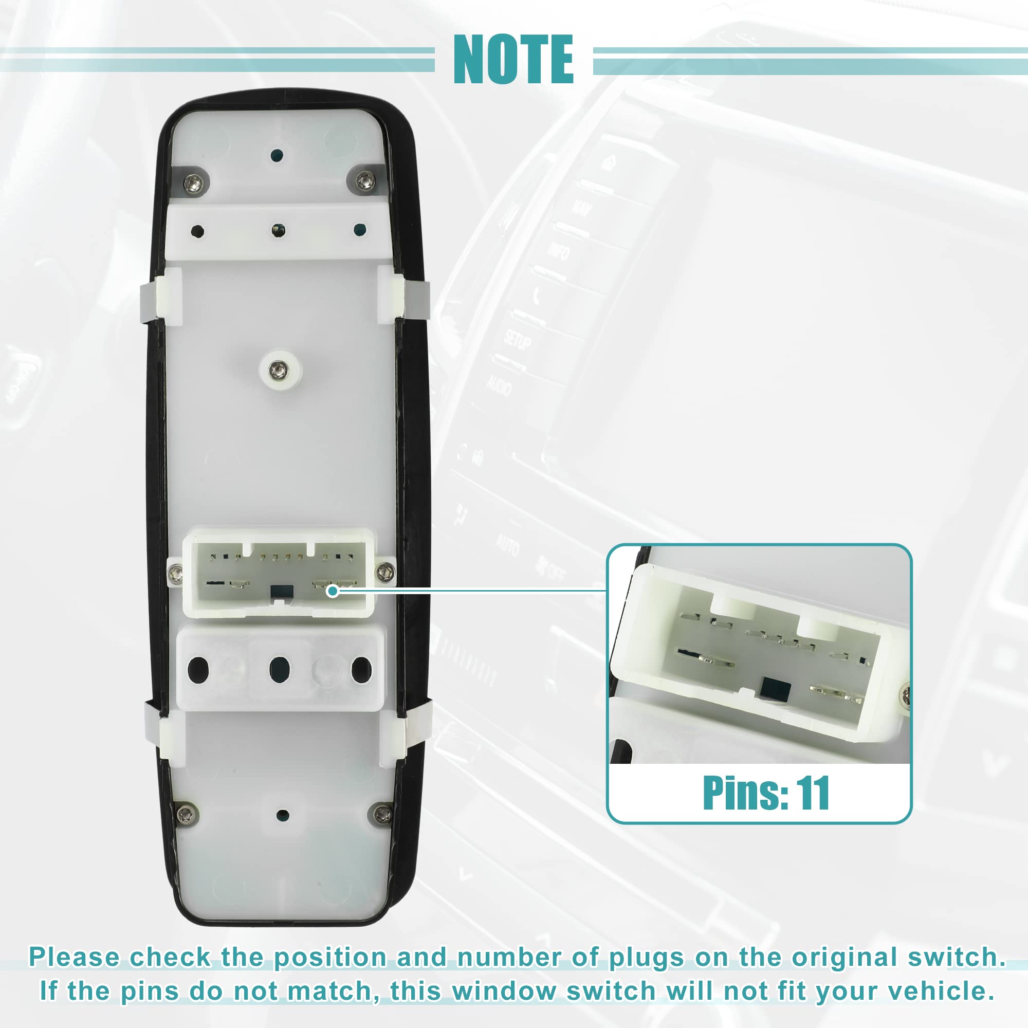 Interrupteur De Vitre électrique Conducteur Pour Dodge Durango 2011-2022 - Commande Tactile 4 Positions - 12V - Neuf