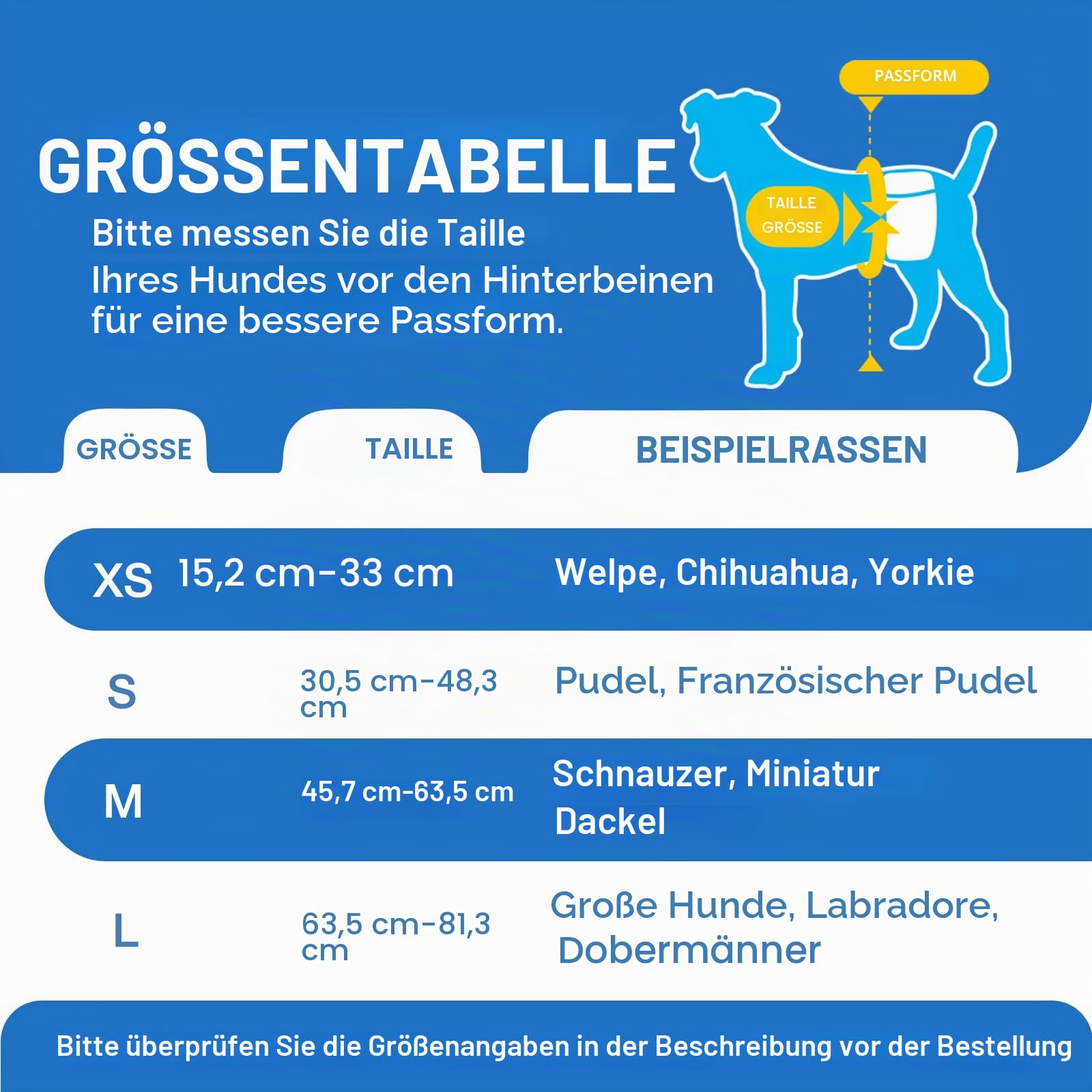 Dono Rüdenwindel, 60 Stück, Hundewindeln für Rüden, Windeln für Rüden in der Saison, Hunde Windeln Rüde mit Nässeindikator, super saugfähig, Inkontinenz, Reisen, XS, S, M, L
