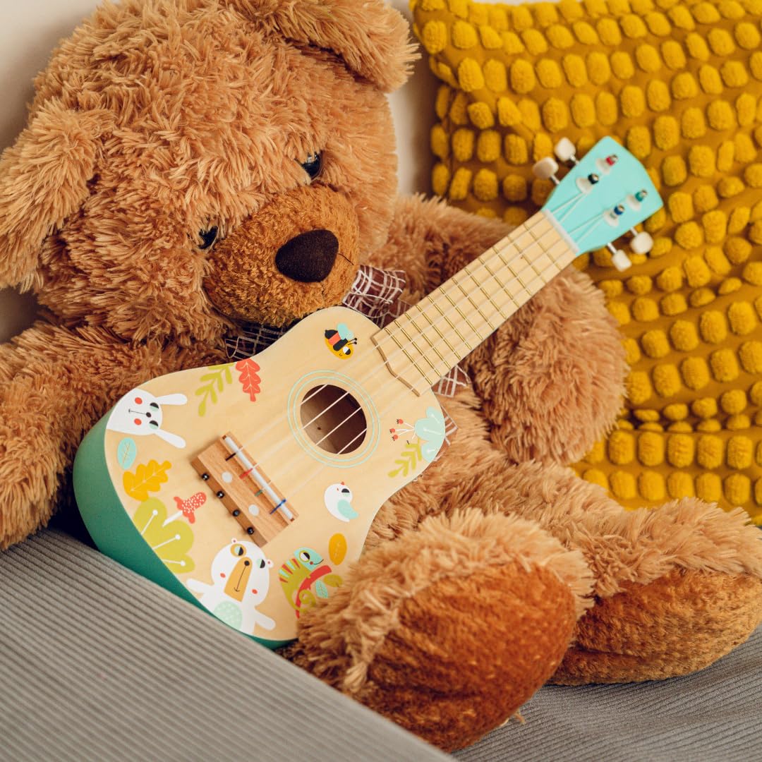 Momo Kids® Ukelele Guitarra Infantil | Instrumento Musical Infantil Montessori de Madera para el Desarrollo sensorial, Musical y Creativo| | Juguetes Educativos 3 años, Juguetes Niños 3 Años