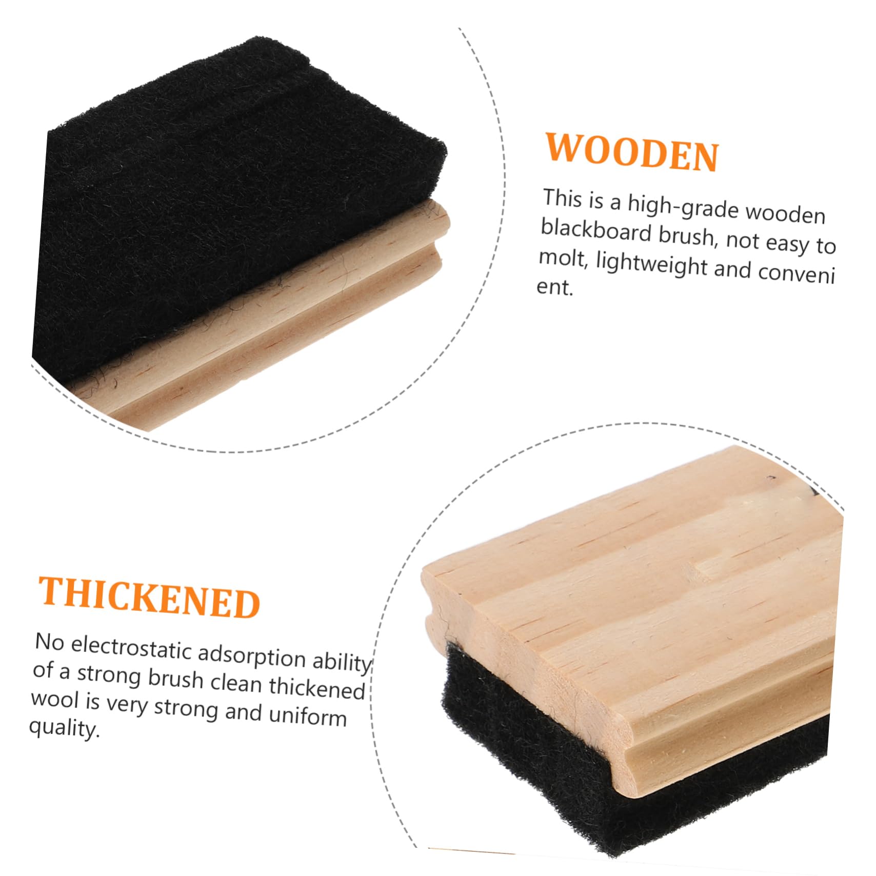 Whiteboard Eraser 2 Pack - Wool Felt, Dustless Chalkboard Cleaner For School, Office, Or Home Use
