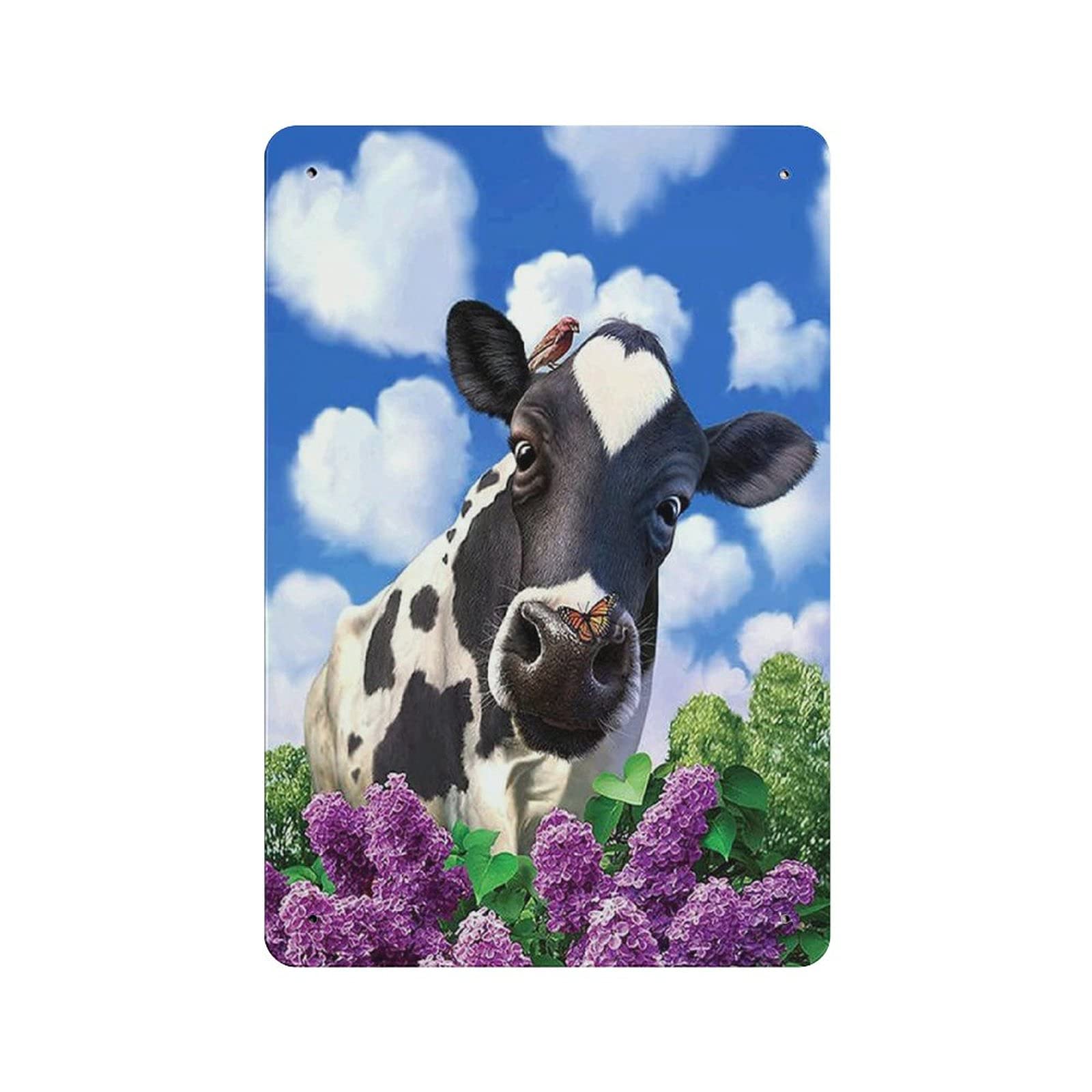 rayprint Cute Cows Vintage Iron Home Bar Wall Decor Art Print Poster Restaurant Decor 12x8in (30x20cm)