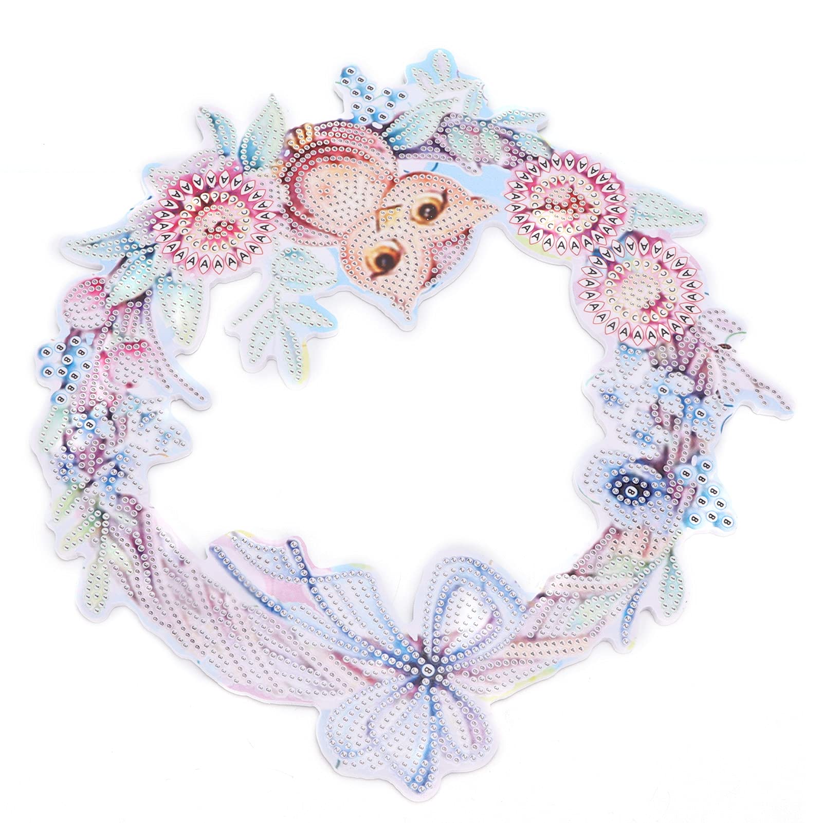 Hztyyier Kit Ghirlanda Fai Da Te Con Diamanti 5D – Gufo E Fiori, Arte Crystal Con Strass, Completo Di Tutti Gli Accessori, Regalo Creativo