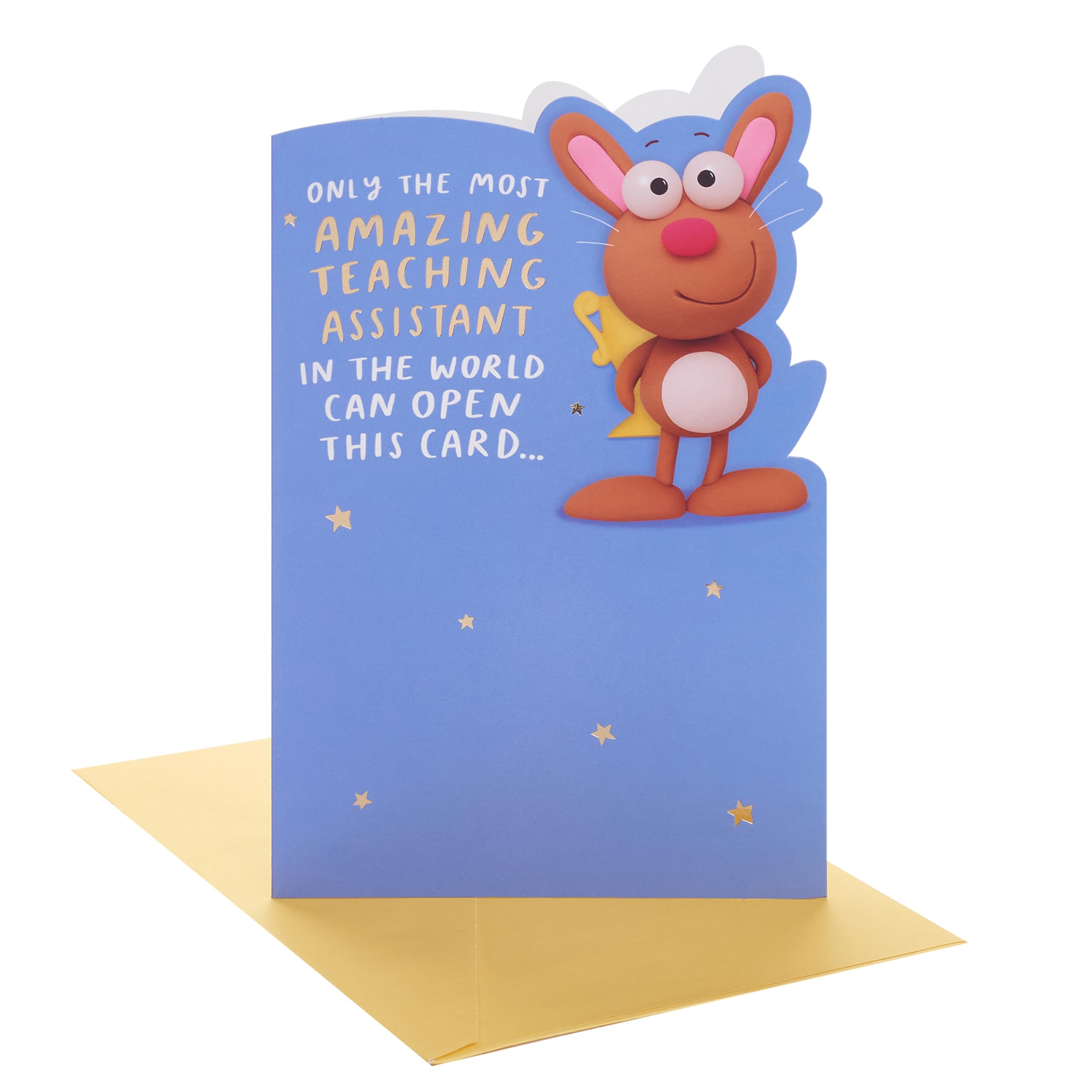 UK Greetings | Thank you Card for Teacher | Appreciation Cards | Her/Him | Crackers Design | With Envelope | 13.7 x 21 cm
