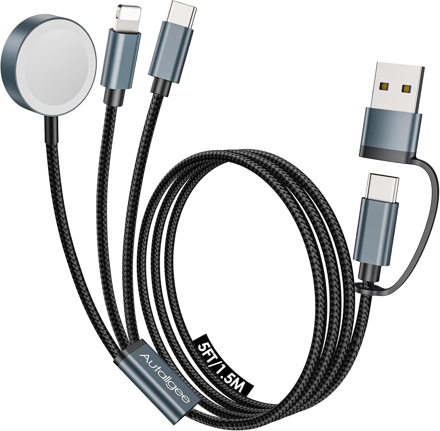 Travel USB-C Charging Cable for Apple Watch & iPhone 11-17 – 5FT Travel USB-C Charging Cable for Apple Watch & iPhone 11-17 – 5FT