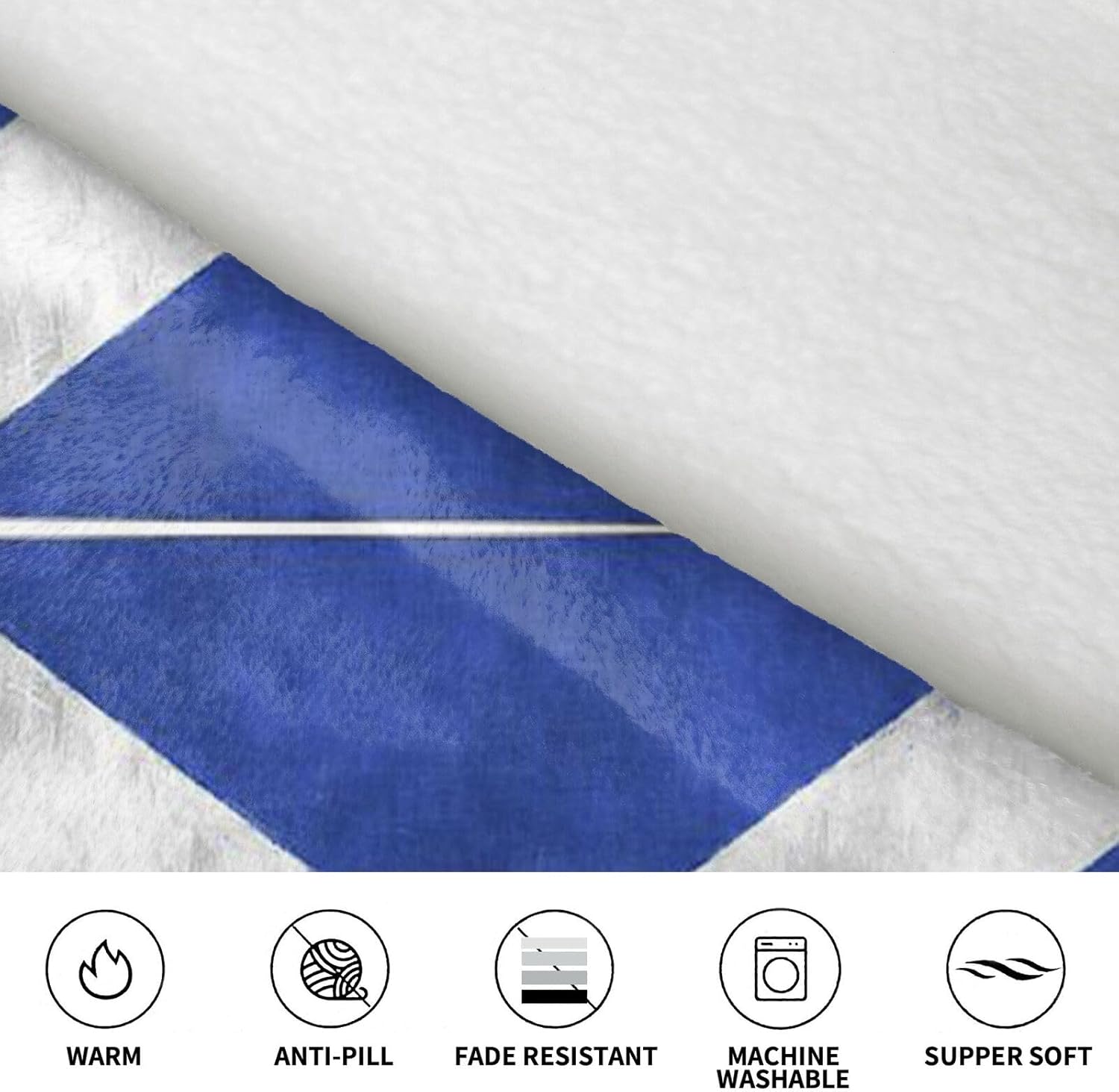 MUSM Scottish Retro Print Blanket Hoodie Fleece Sweatshirt Blanket With Sleeves And Pockets