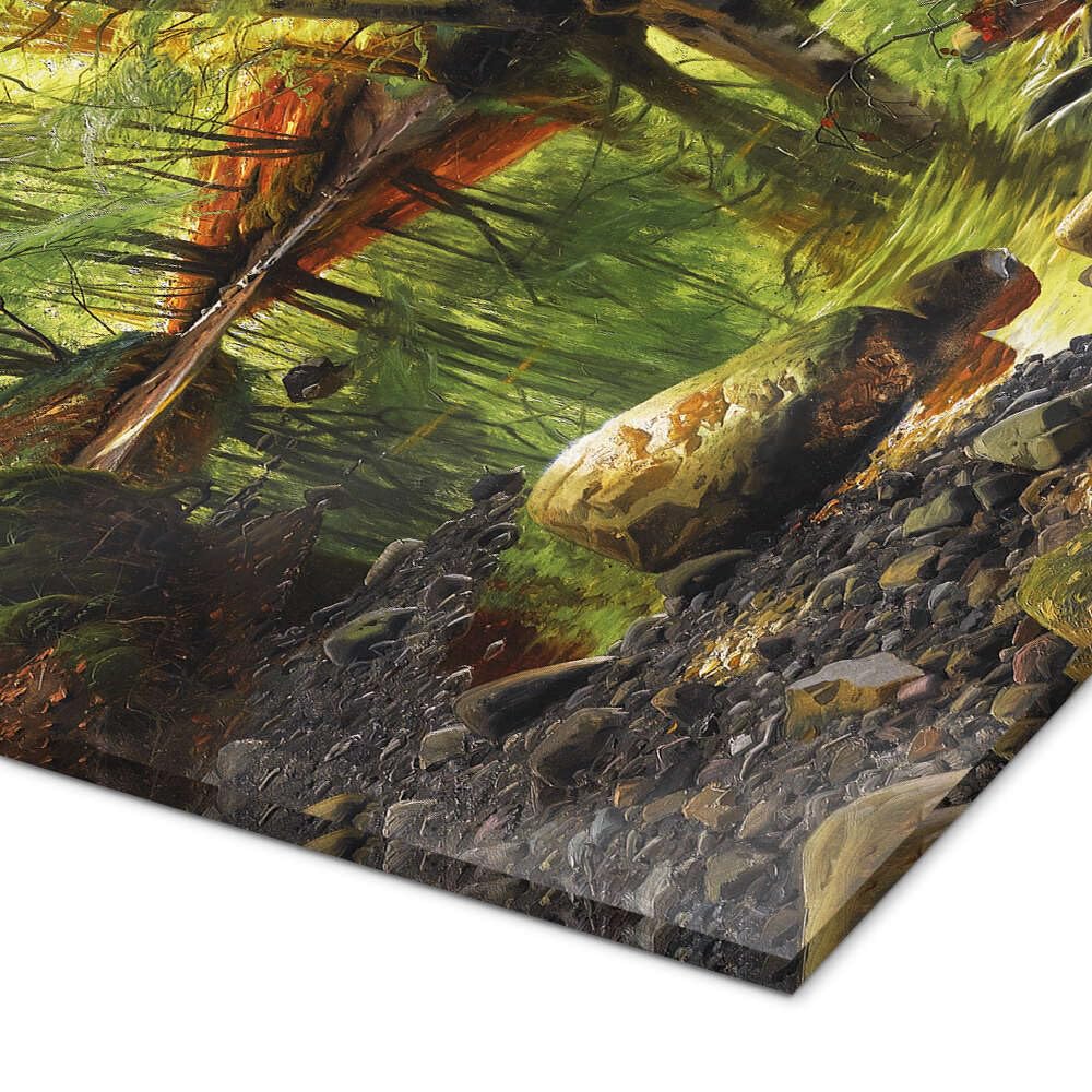 A woodland stream Obraz na szkle akrylowym