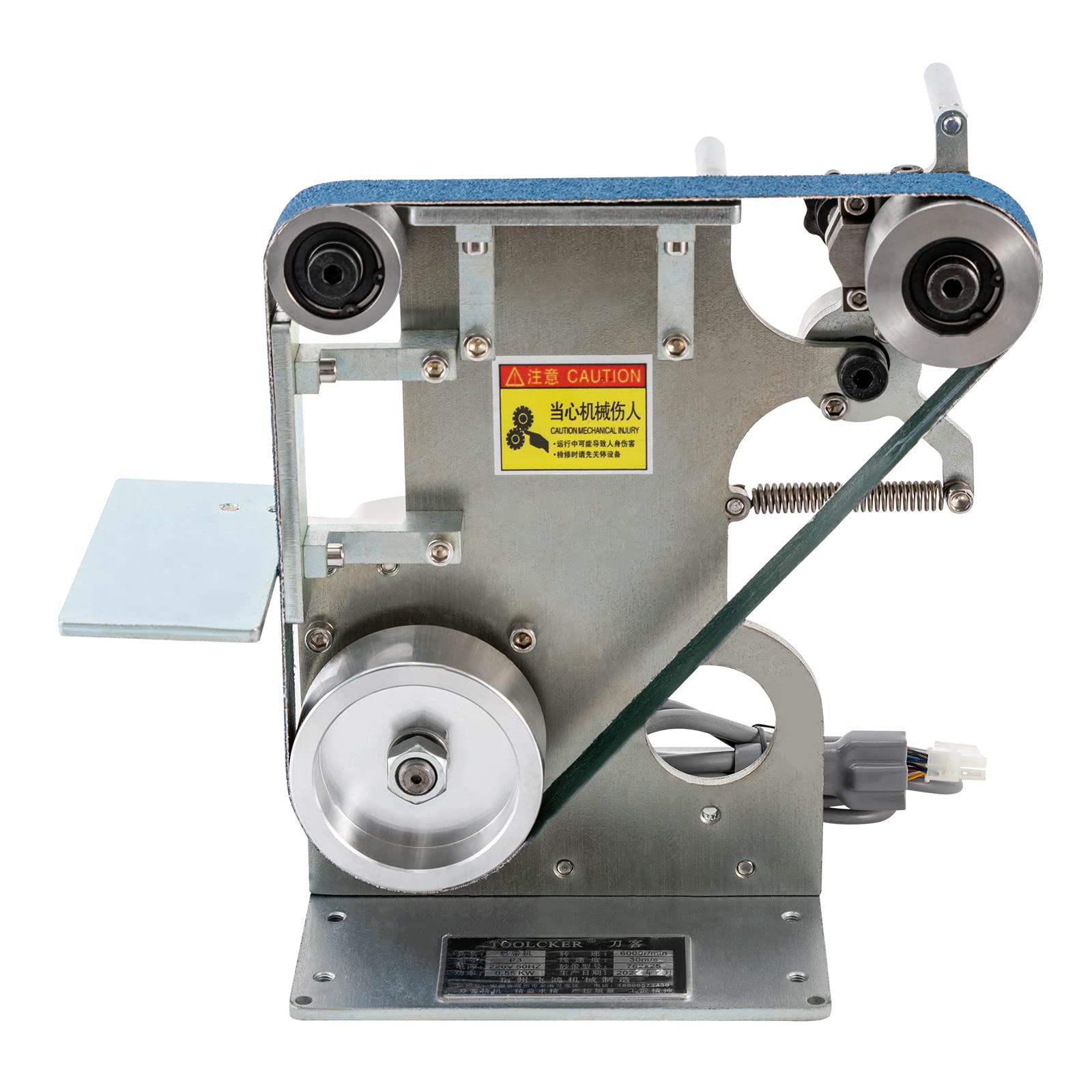 Electric Belt Sander Polishing Grinding Tools Steel + Aluminum Alloy Machine 550W Burnishing Machine for Wood And Metal Sander Belt Sander 6000 r/Min Speed