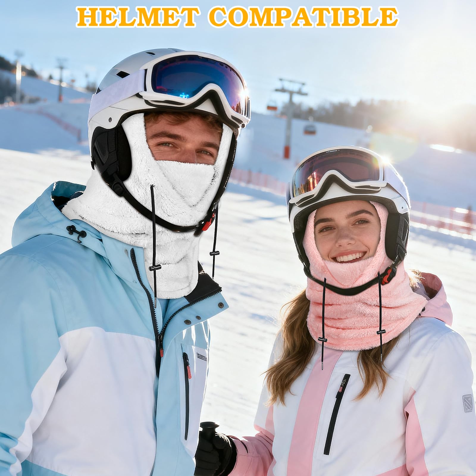 Winter-Sturmhaube, Skimaske: winddichtes Fleece, warme Gesichtsbedeckung, Kapuze für Männer und Frauen, Snowboarden, Skifahren, Wandern, Radfahren