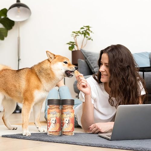 Miniatura 9 de Jungle Calling Golosinas para perros, golosinas naturales de entrenamiento de perros con alto contenido de proteínas con pollo real, mordeduras