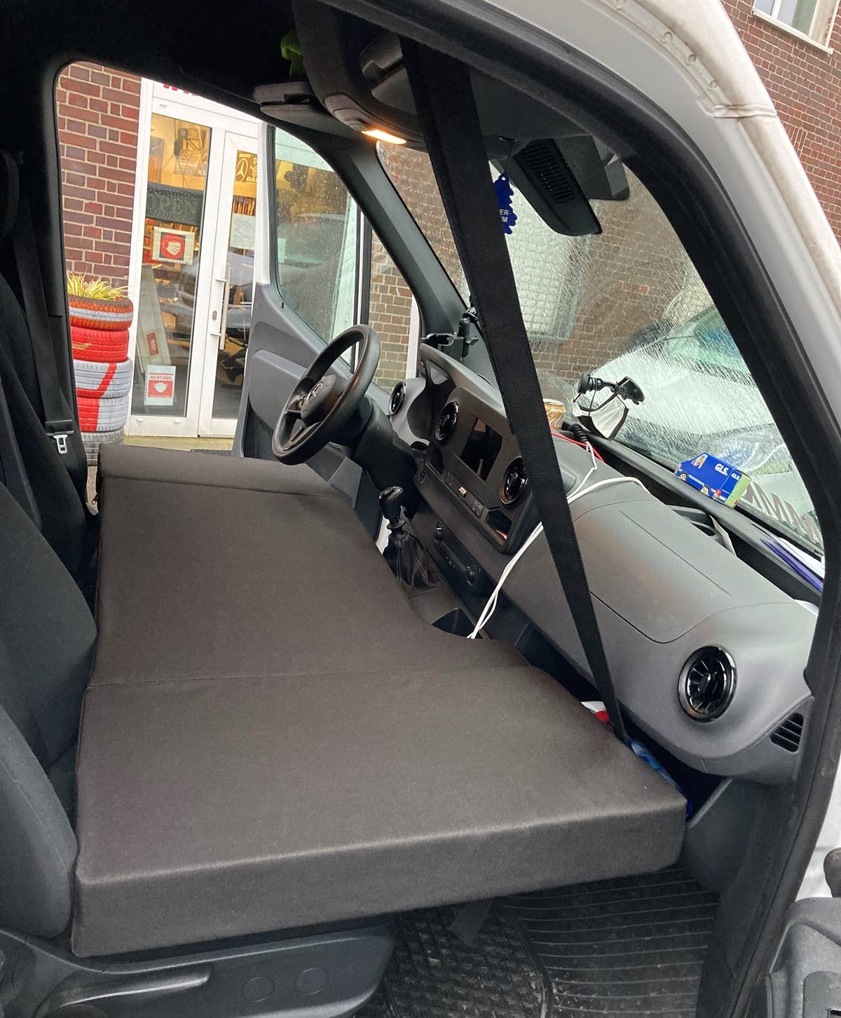 Zusatzbett, Kinderbett, Klappbett, Matratze, Camper Bett für Fahrerkabine für Wohnmobile und Transporter passend für Mercedes Sprinter