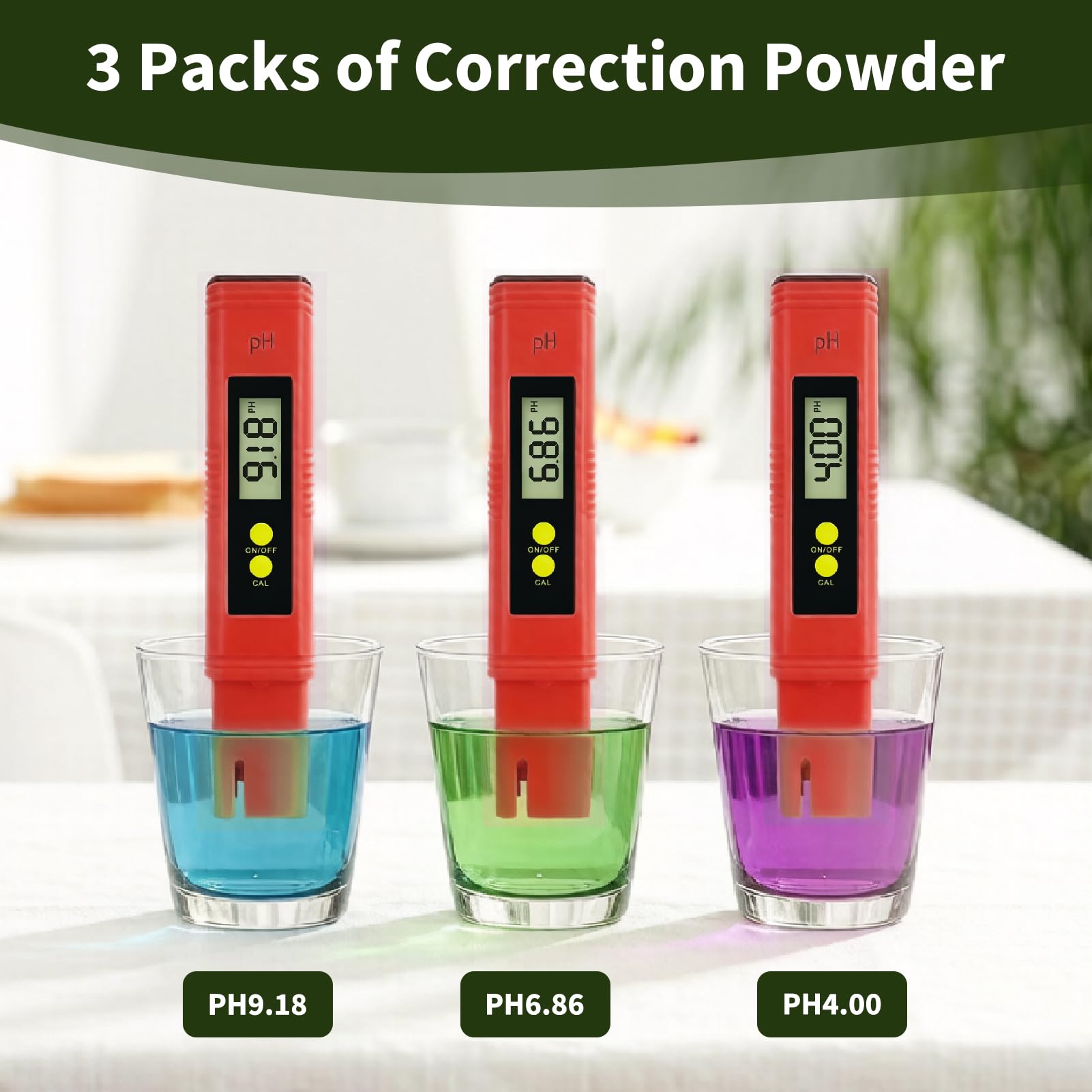 Professionelles digitales pH-Messgerät, pH Meter 0,00–14,00, hohe Genauigkeit 0,01, mit automatischer Kalibrierung, LCD-Display, tragbarer Wasserteststift für Aquarium, Pool, Spa, Hydrokultur