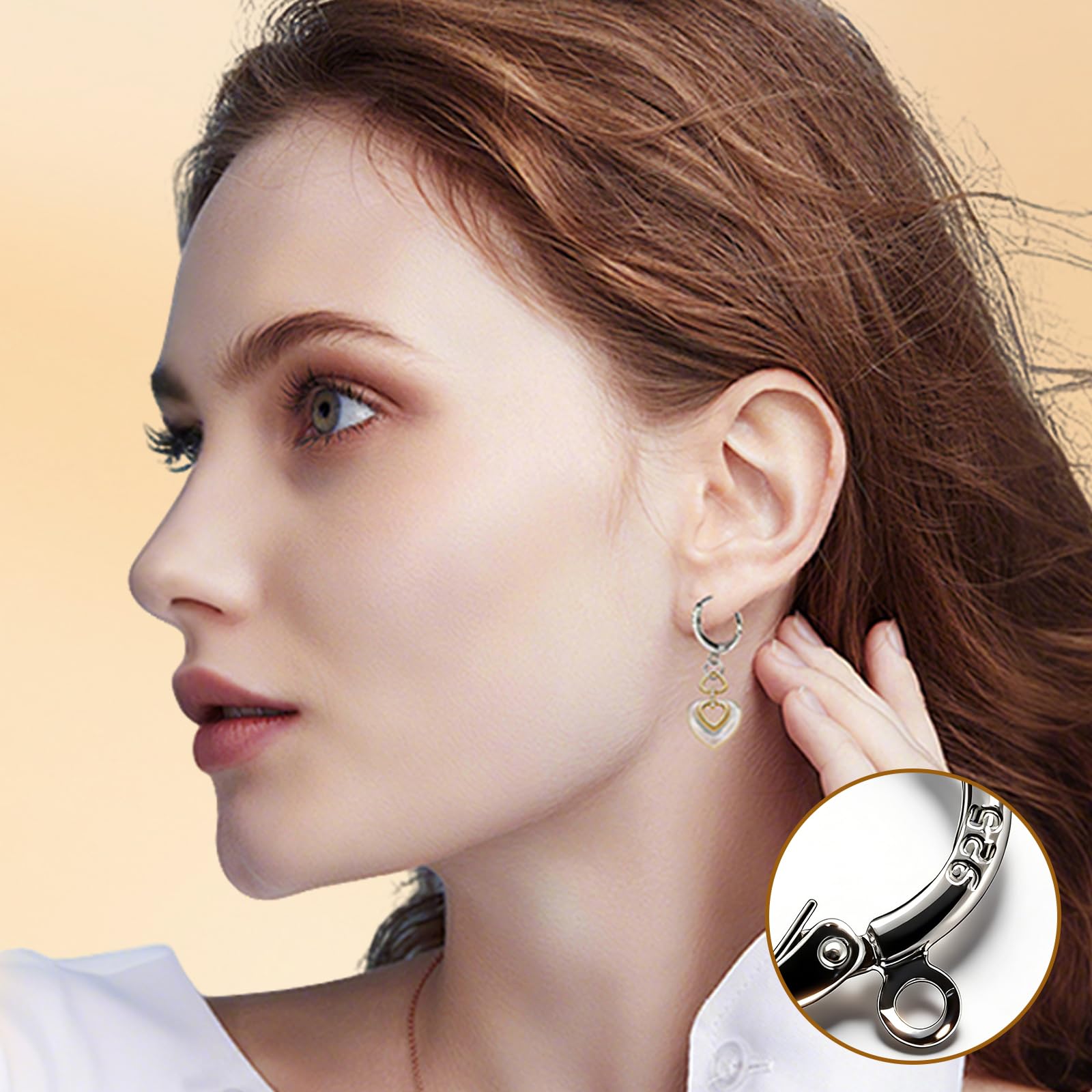 RCIDOS Kit Creazione Orecchini 80 Pezzi - Ganci Ipoallergenici Argento 925 e Oro 18K per Gioielli Fai da Te