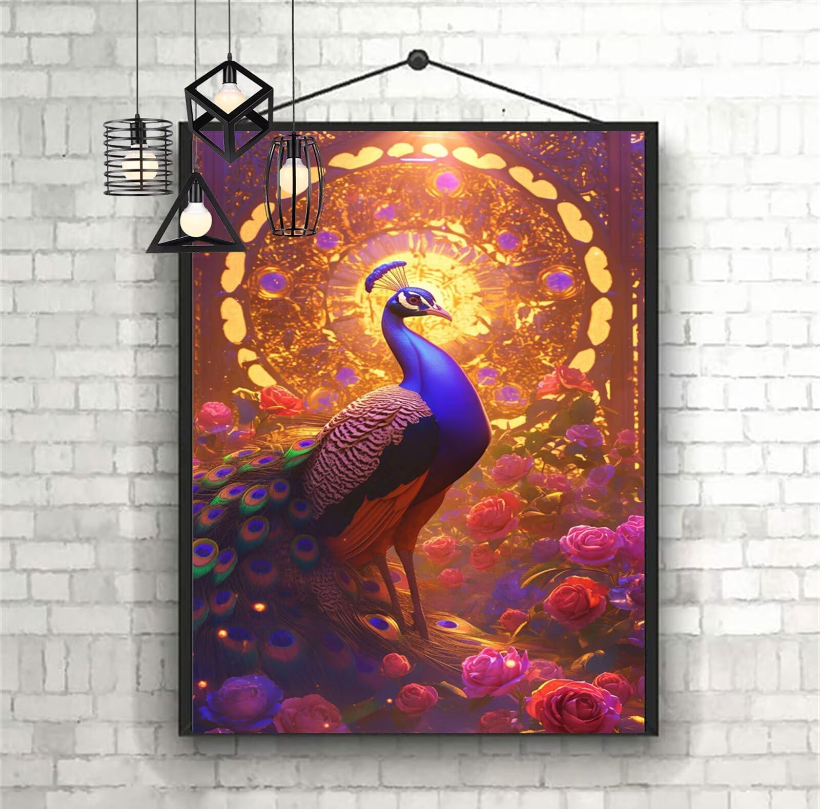 Diamentowe malowanie zwierząt diamentowe malowanie dzieci 100x150cm 2025 paw diamentowe malowanie diamentami, DIY rysunek diamentowy ścieg krzyżykowy rzemiosło dla dorosłych, obraz diamentowy