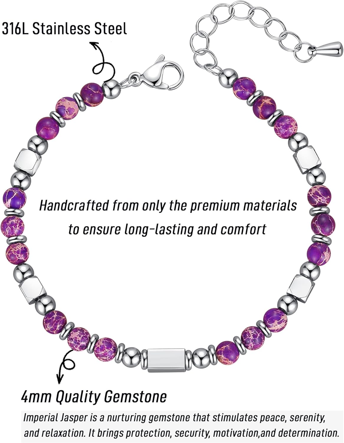 Tiny Gemstone Beaded Bracelets for Women Teen Girls, You are Awesome Jewelry, Valentine's Day Gifts for Her, Friends, Sister, Mom, Daughter... - Image 4