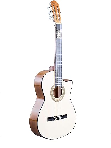 Guitarra Clásica Acústica con resaque o curva (Natural)