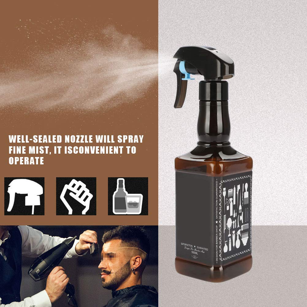 Butelka z rozpylaczem do fryzury, 500 ml plastikowa butelka z rozpylaczem fryzjerskim Salon fryzjerski Narzędzia do włosów Rozpylacz wody (brązowy)