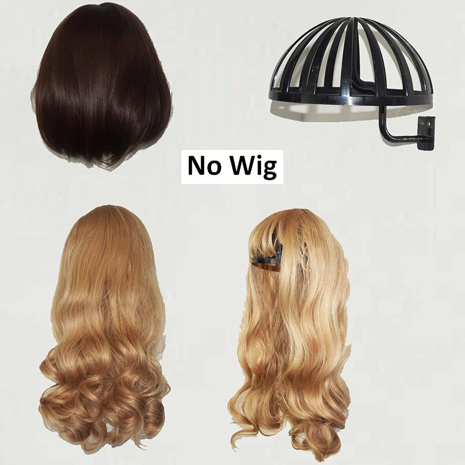 Pmsanzay 4 Pack Wall Mount Hanging Wig Stand, Wig Drying Holders - Image 4