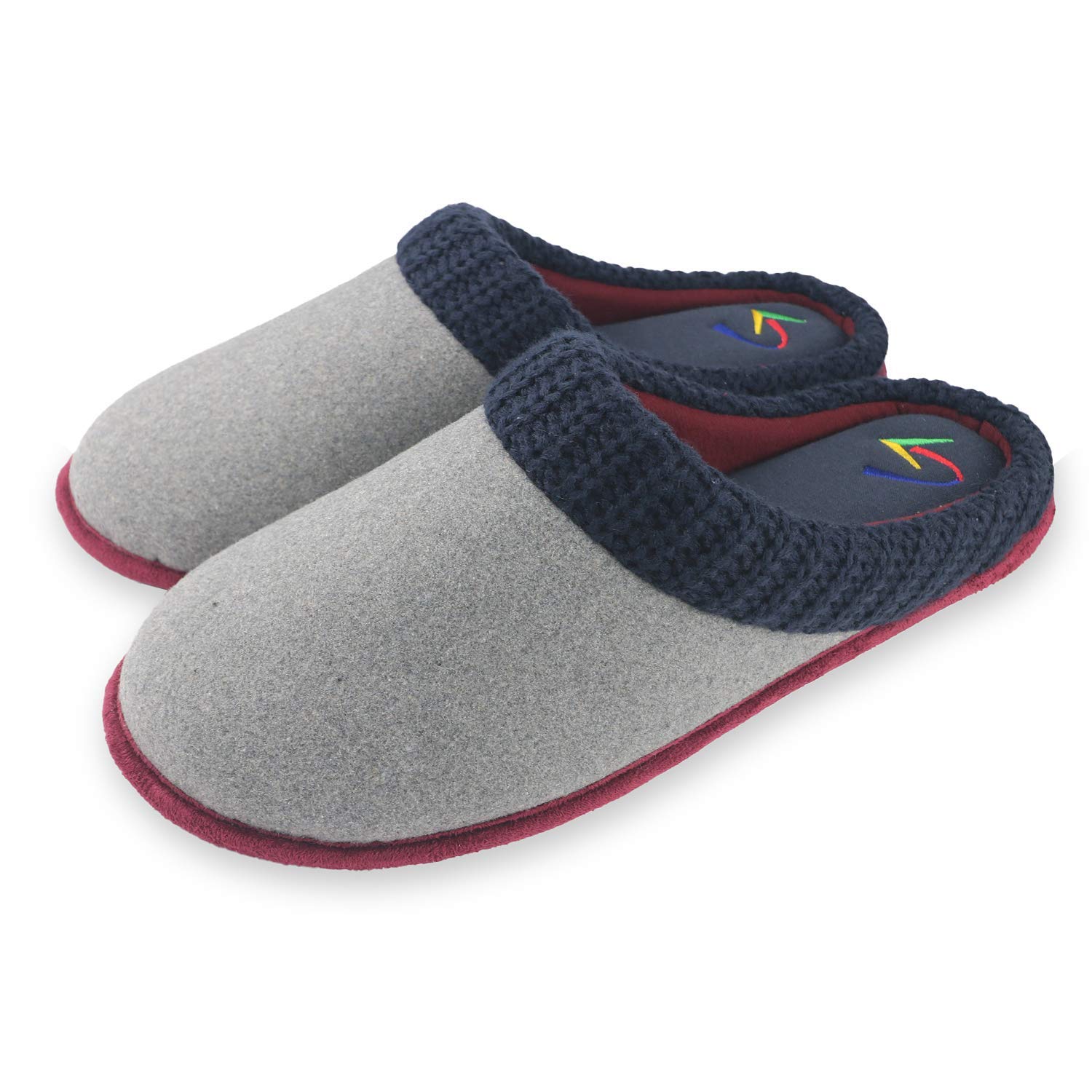 Gumusservi Men's Slippers, Comfy Anti-Skid House Shoes Indoor Outdoor 1