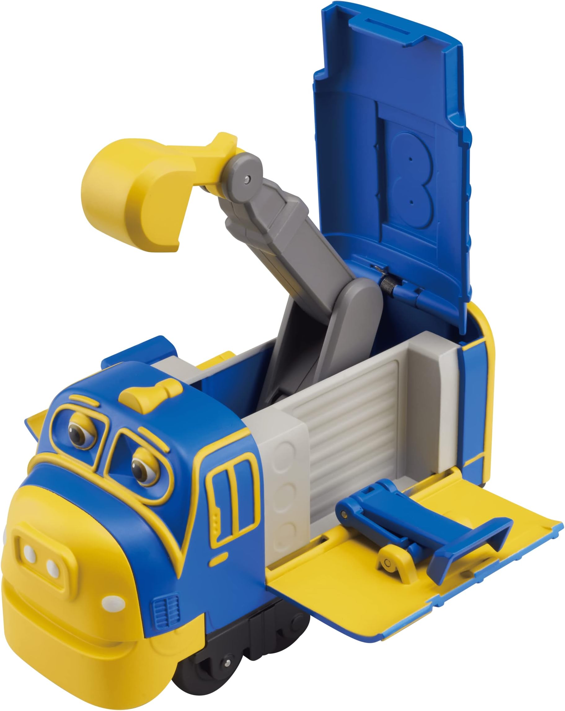 Chuggington - Pop and Transform Chuggers – Brewster - 5" Transforming Train Toy - Free-Rolling Wheels - Birthday Gift for Preschool Kids Age 3 and Up - Fun for 3 4 5 Year Old Boys and Girls