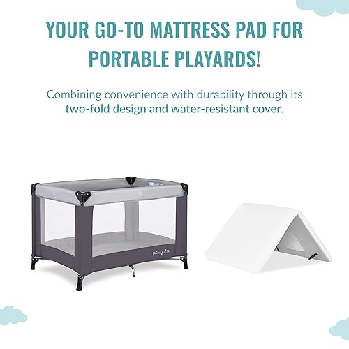 Miniatura 2 de Protector de colchón, ajuste ideal para corrales de 38 x 26 pulgadas, certificado JPMA y Greenguard Gold, blanco