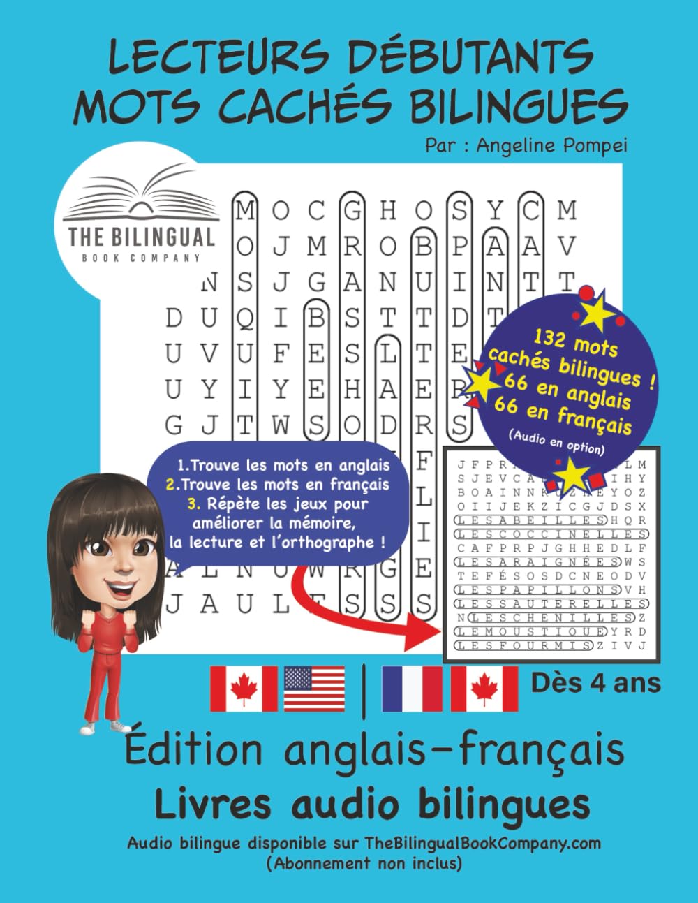 Lecteurs débutants mots cachés bilingues: Édition anglais-français audiobook bilingue