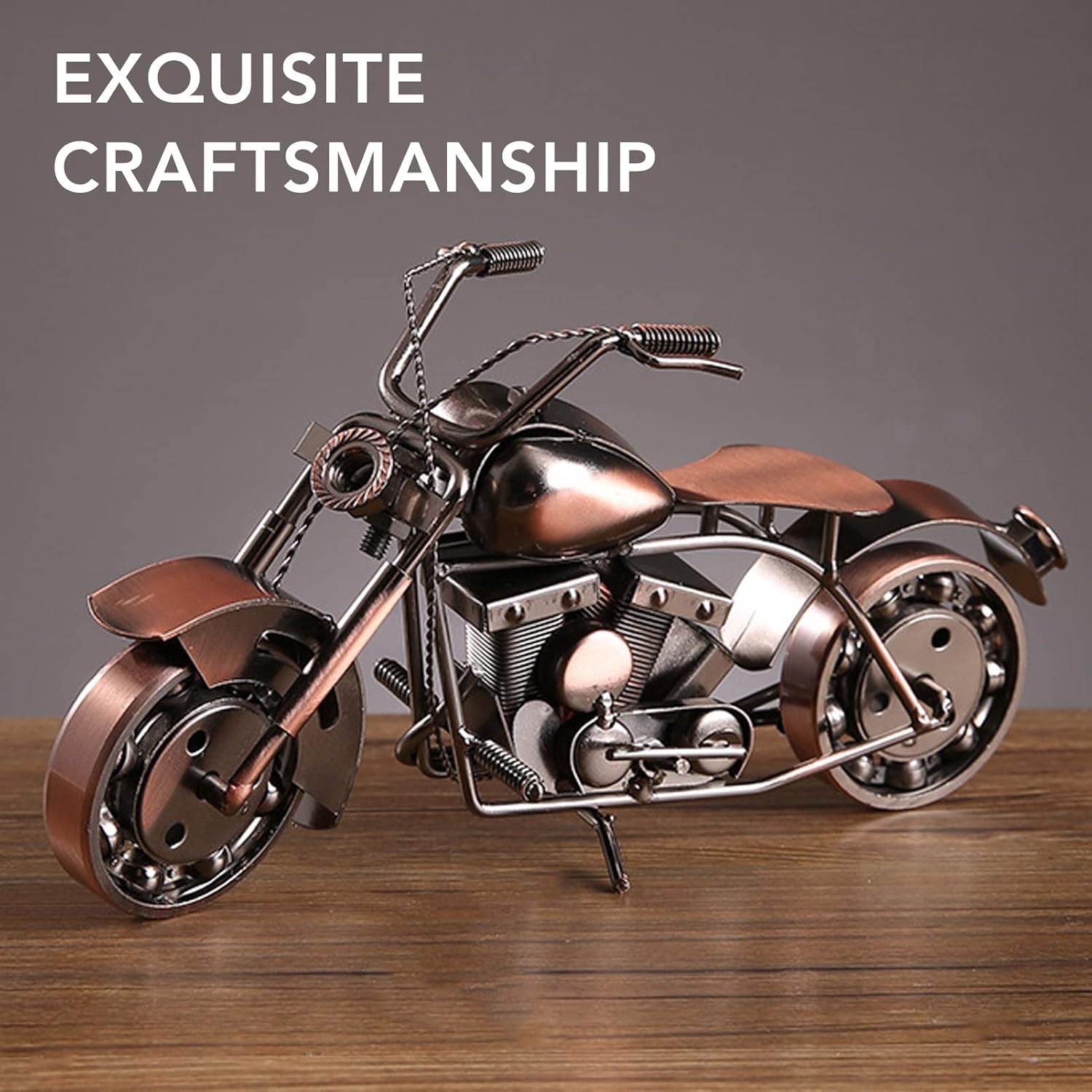 Retro Metal Art Motorcycle Model Metal Moto Collection Simple Modern Home Decor Ornaments for Motorcycle Lovers Christmas Birthday Gifts
