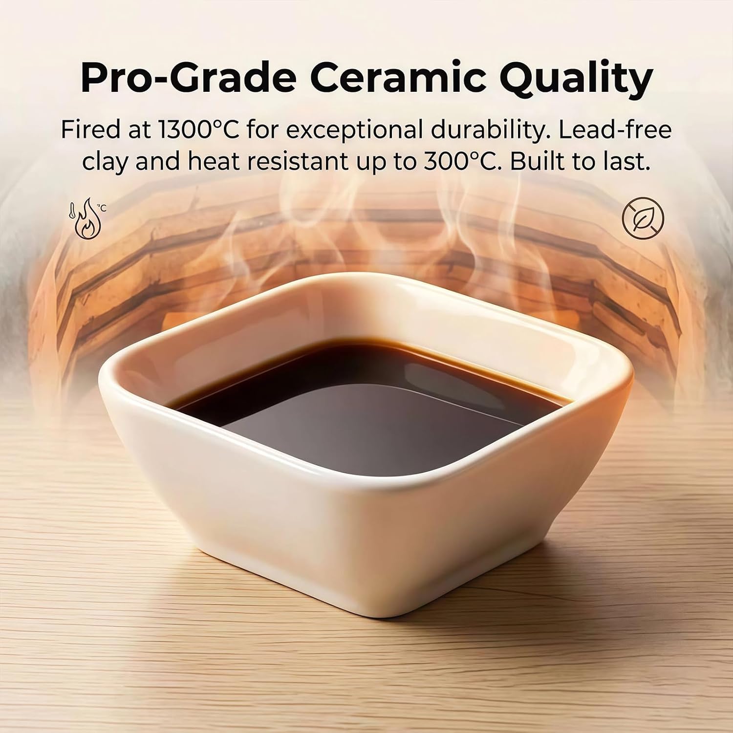 24-Pack 3oz Ceramic Dipping Bowls Ramekins for Sushi, Ketchup, BBQ, Appetizers, Party Platter, Restaurant Service | Stackable, Dishwasher & Microwave Safe, White