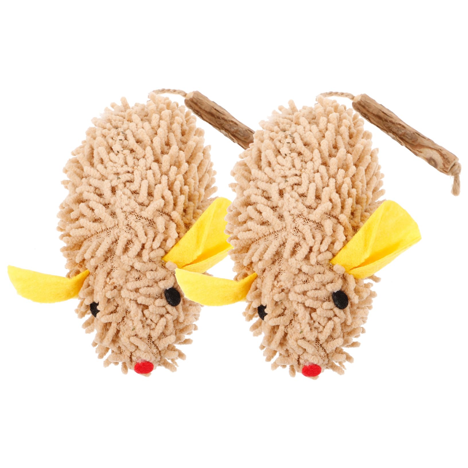 BUGUUYO 2pcs Cute Cartoon Catnip Mouse Toy for Indoor Cats Kitten Interactive Squeaky Toy Mouse for Cats