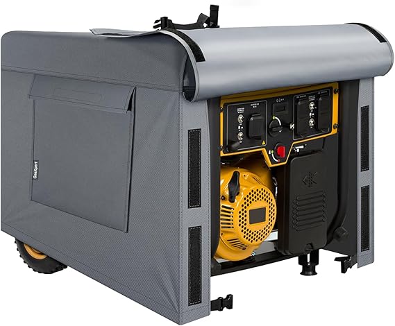 Waterproof Generator Cover 32 x 24 x 24 inch -Universal Portable Generator Cover for Most Generators 5000-10000 Watt, Grey