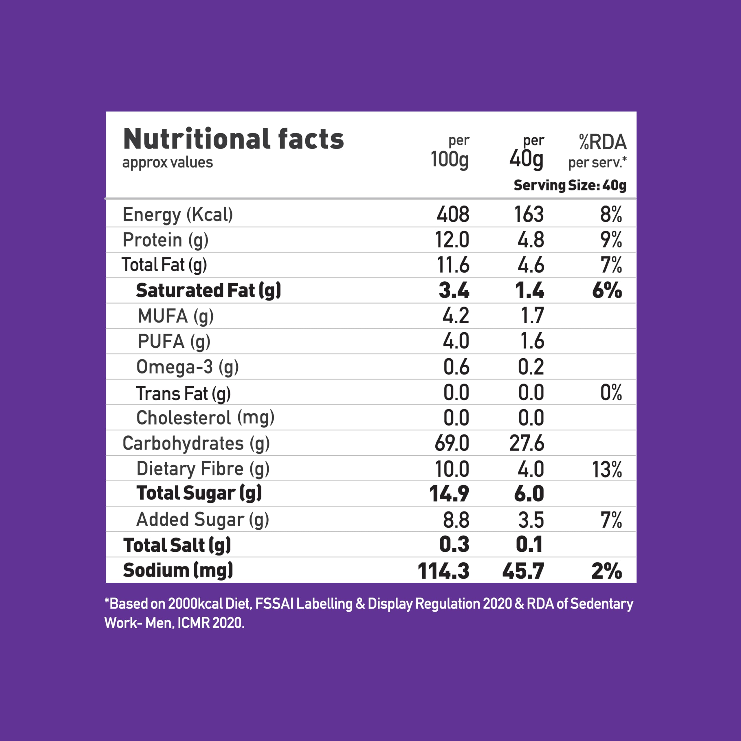 Yogabar Wholegrain Breakfast Muesli - Dark Chocolate and Cranberry, 700g (Super Saver Pack) 1