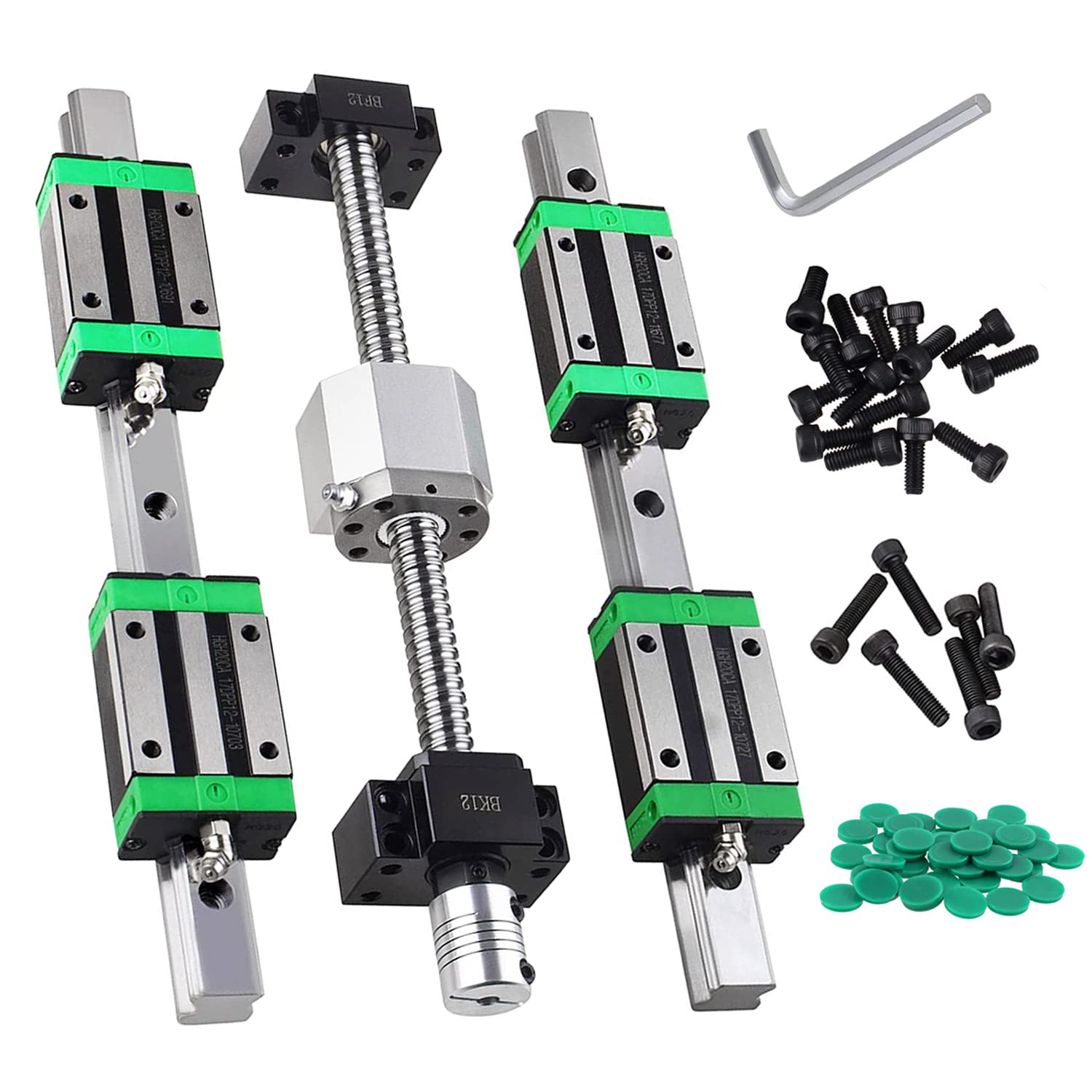 CNCMANS Linearführung Set 2PCS HGR20 200mm Linearführungsschiene mit