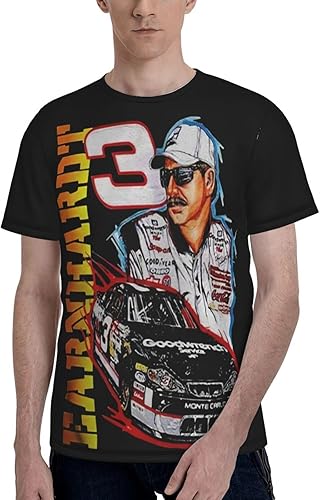 Miniatura 1 de Camiseta de manga de algodón con cuello redondo para hombre, camisetas gráficas clásicas, color negro