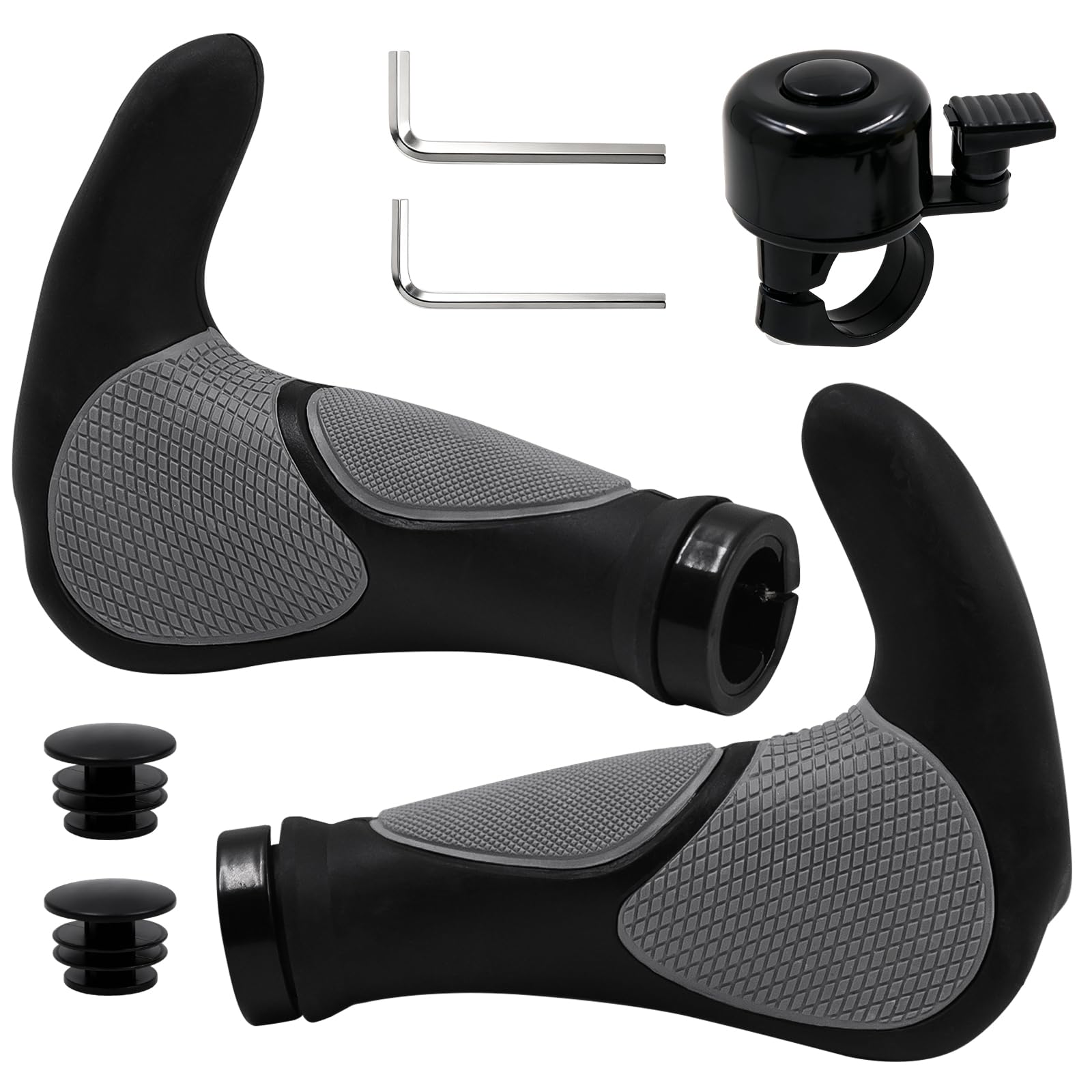 Bike Handlebar Grips Comfortable MTB Grips Bar Ends Handles
